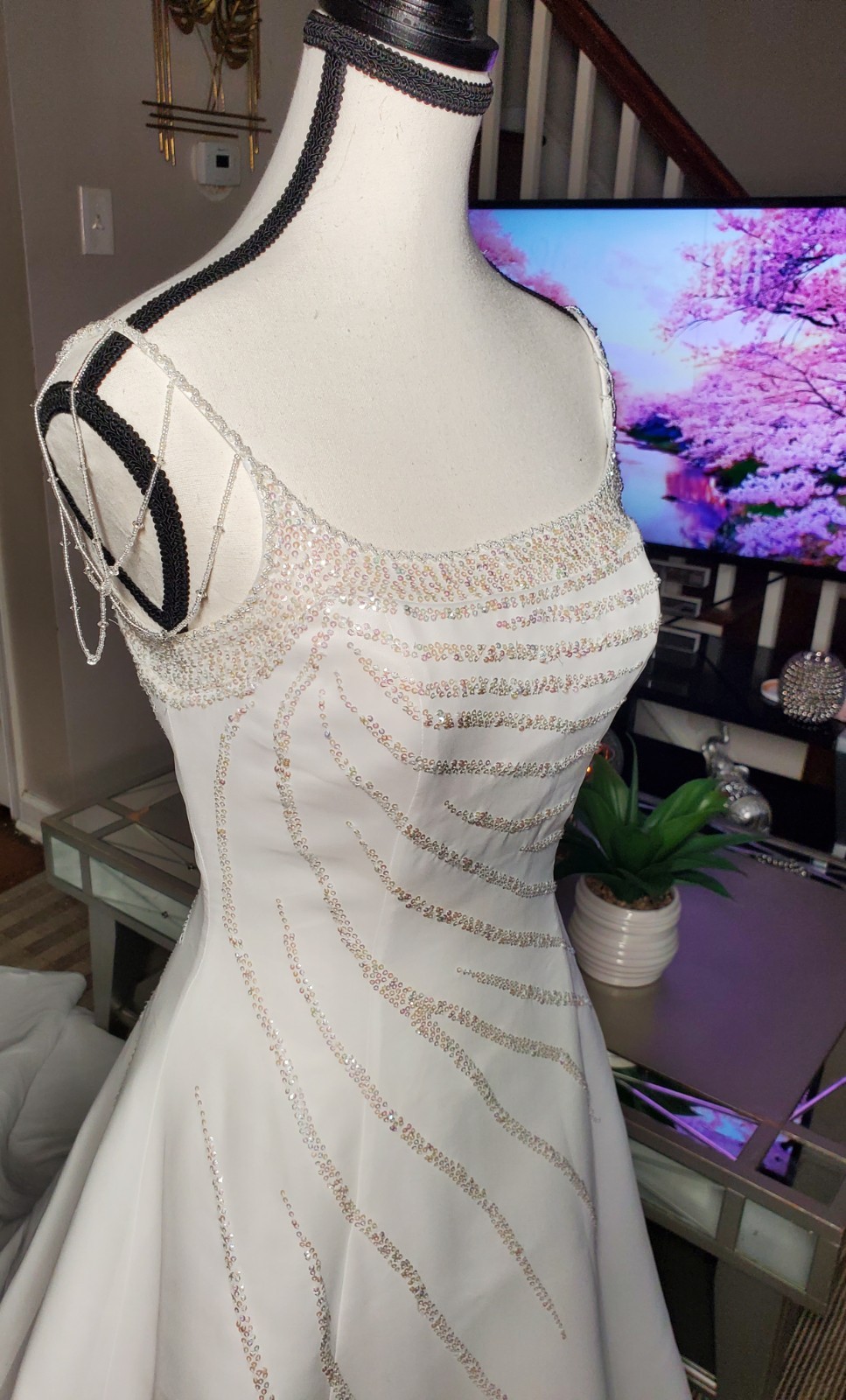 Moonlight Elegant White Wedding Dress Size 4 Retail $5,000