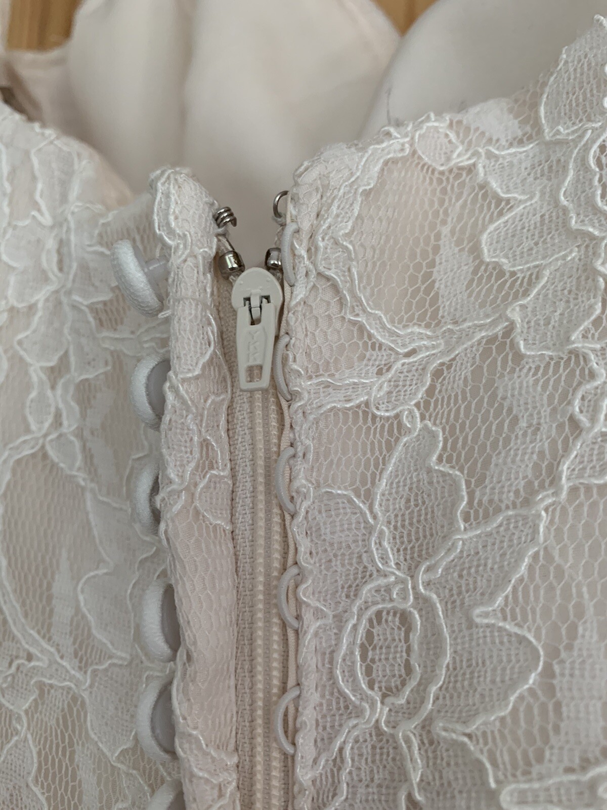Morilee Madeline Gardner Wedding Dress 19822 Ivory Lace Strapless Back Buttons 8
