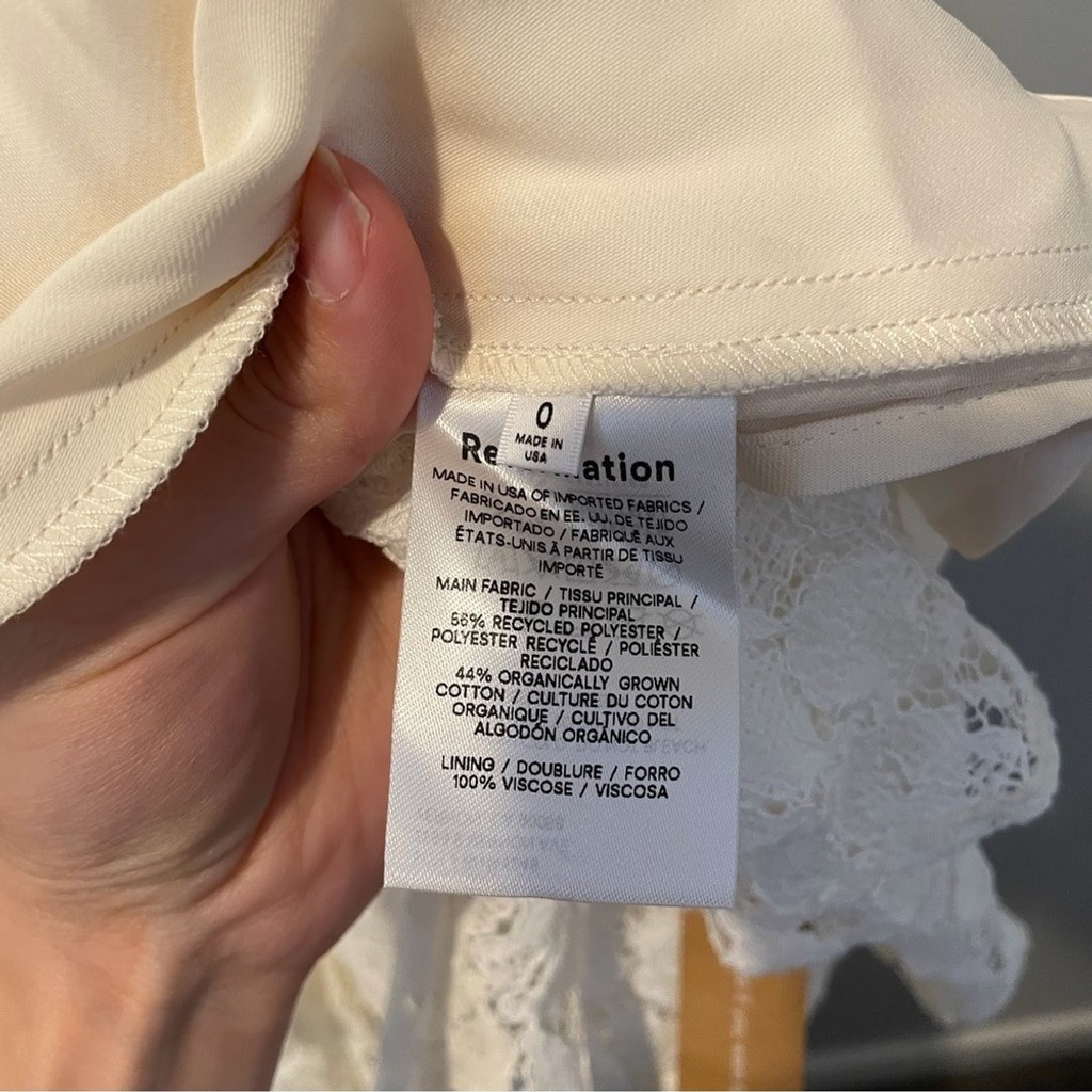 NWT Reformation Lace Hestia Mermaid Dress Wedding Gown Size 0 Ivory