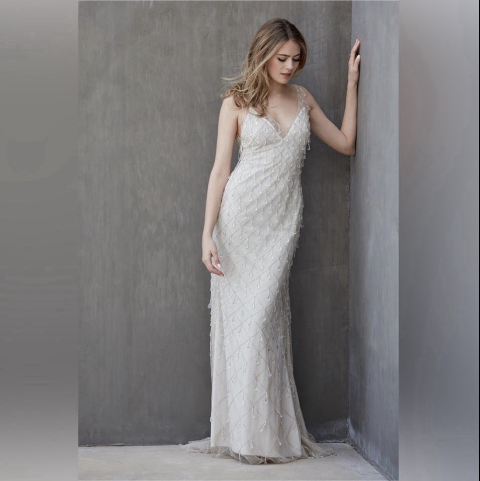 Watters 69403B Beaded V-Neck Bridal Gown 2X