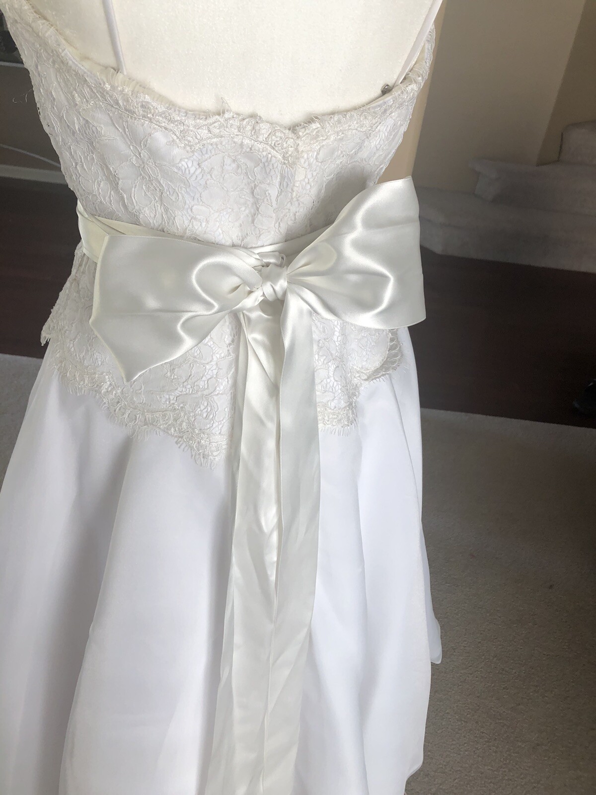 2be White Tea Length Wedding Dress Size 8