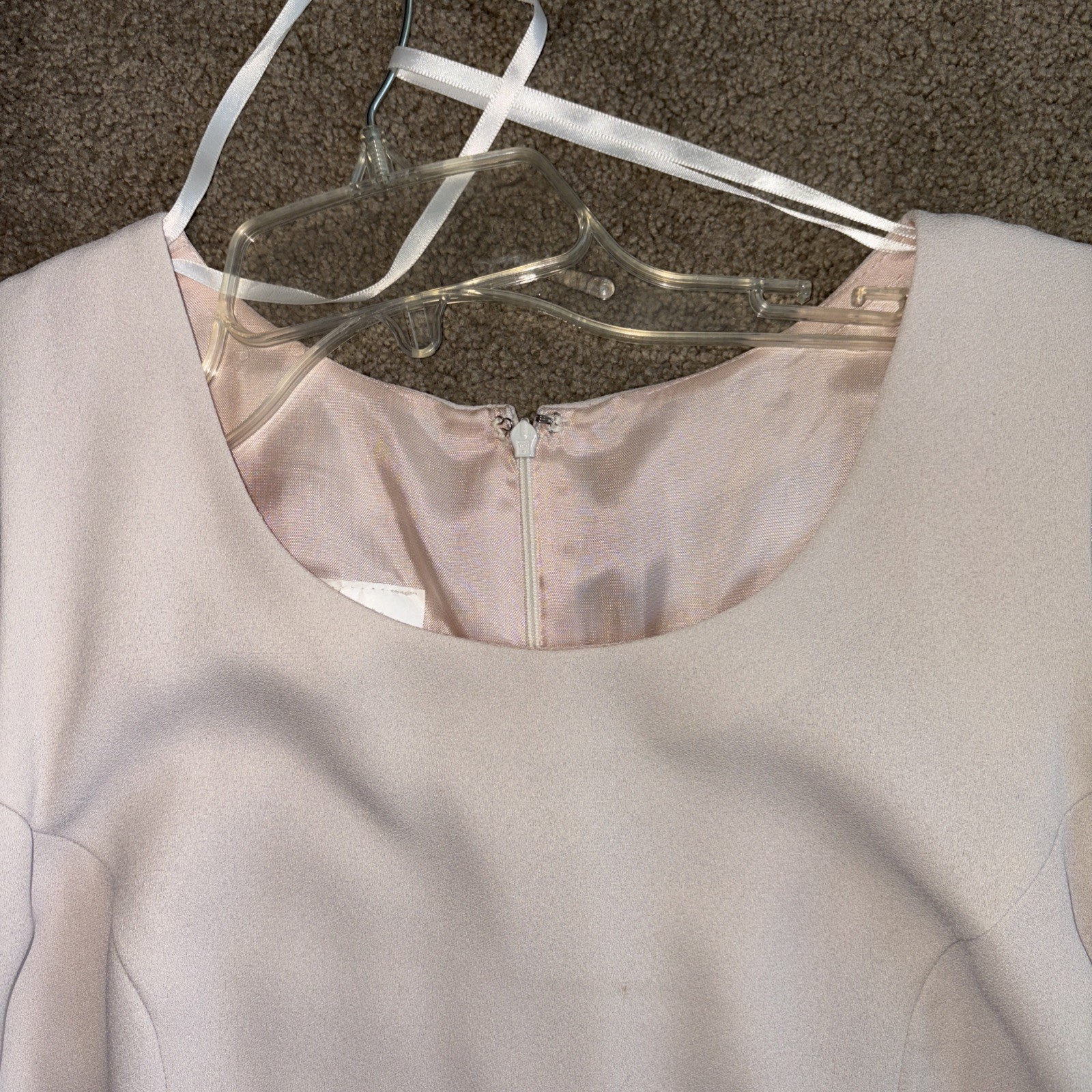 Robes Lawrence Montreal Formal Dress w/Blazer Beige Wedding Bride NYE size 14P
