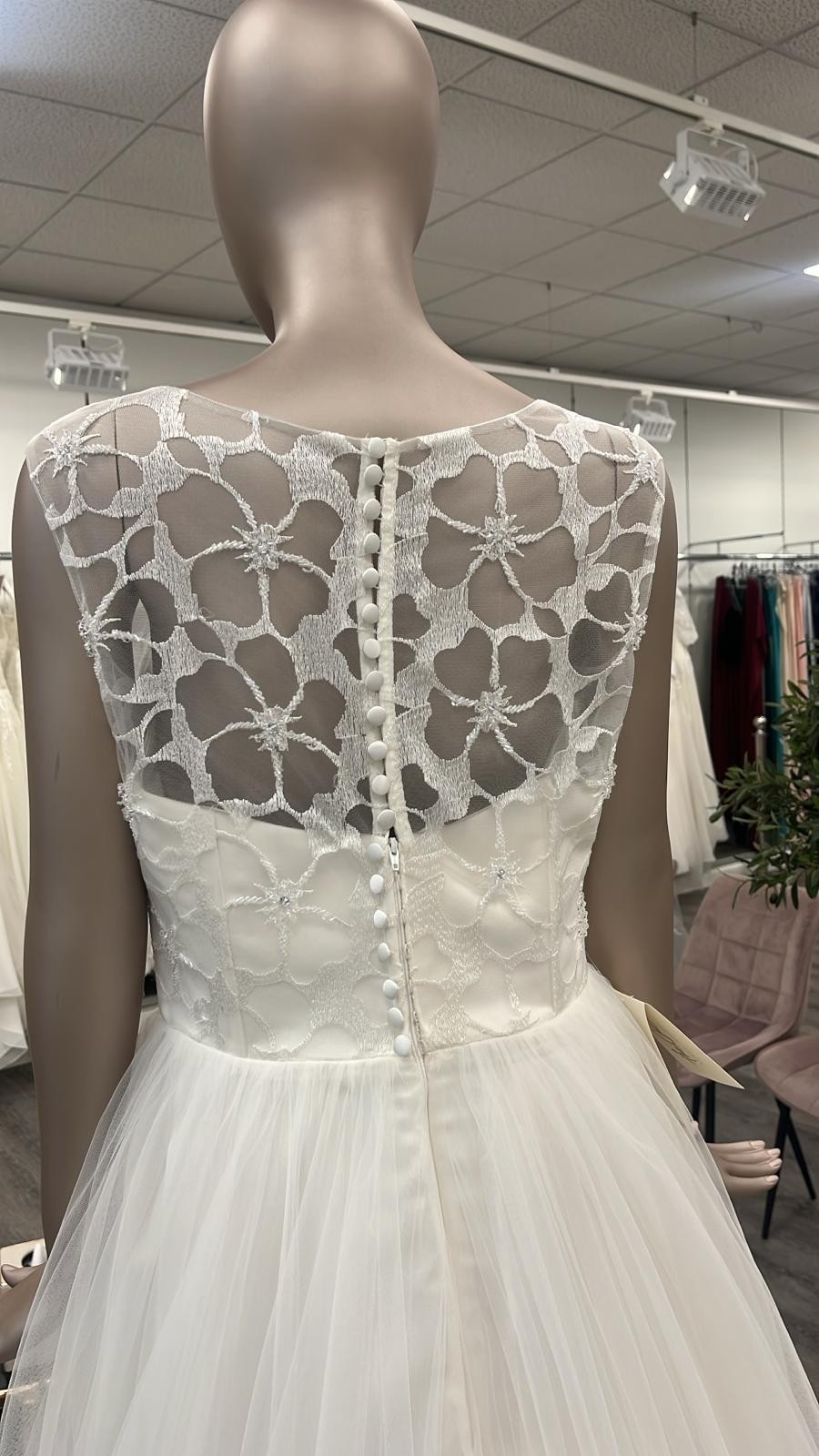 DESIGNER BRAUTKLEID THE ONE BY MODE DE POL GR 42 PRINZESSIN TÜLL GLITZER