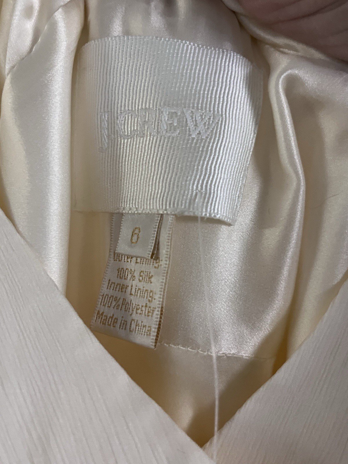J Crew Bridal/Special Wedding Dress Off-white Size 6 – New with Tags