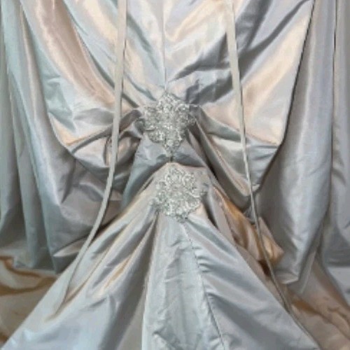 Rare! Maggie Sottero & Midgley Rose COGNAC iridescent Taffeta Wedding Gown