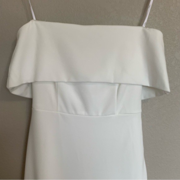 Lulus Small Exceptional Romance White Off-The-Shoulder Mermaid Wedding Dress NWT