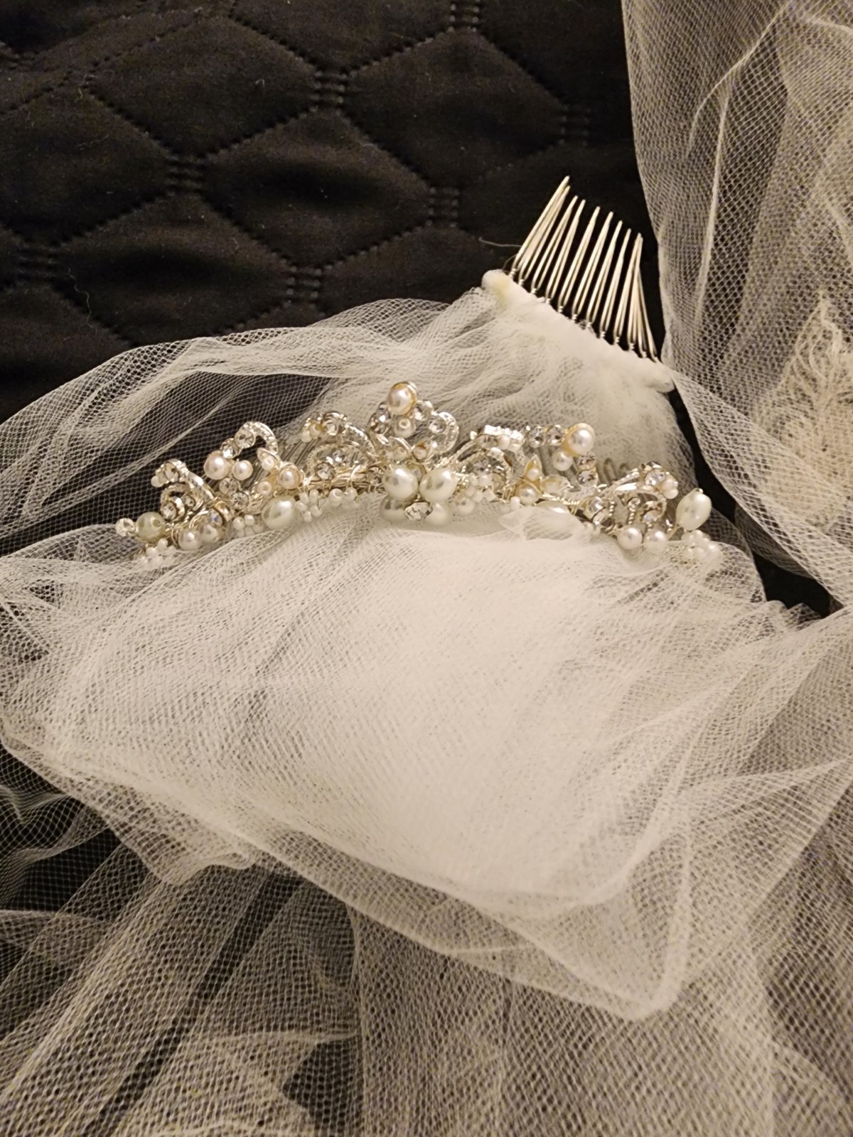 Oleg Cassini Women’s Wedding Dress Size 6P Ivory Champagne Lace Strapless A Line