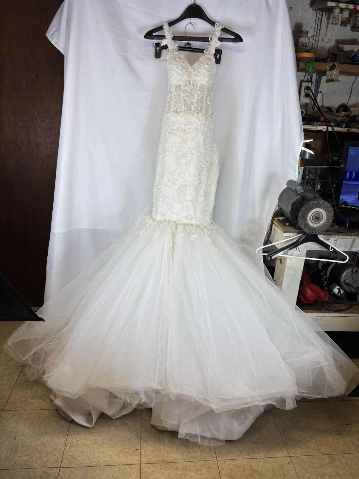 NYC Glamour Couture Mermaid Wedding Dress . Please Ask Any Detail Or Question