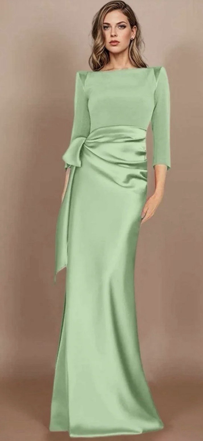 Cocomelody Sheath Scoop 3/4 Length Sleeves Floor Length Mother Dress Size 10 NWT