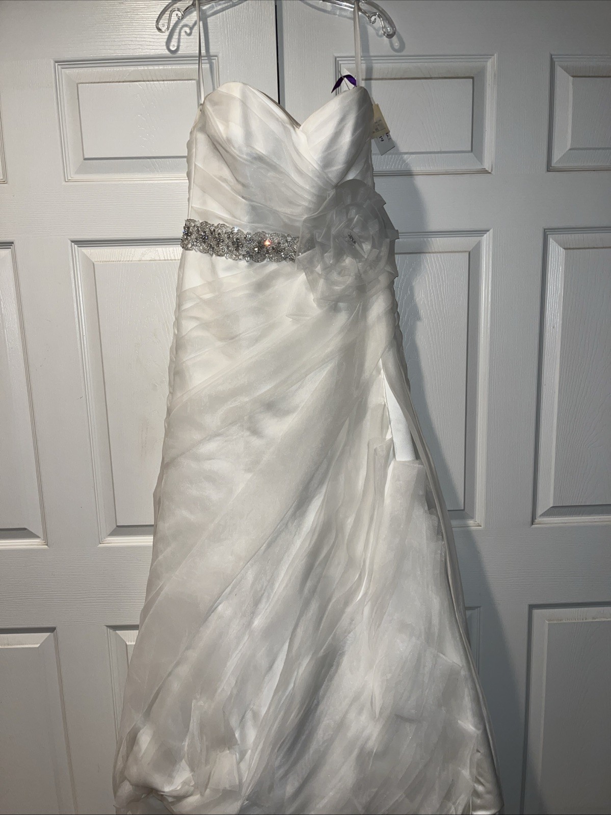 Elegant Wedding Dress By Venus Rhinestone Strapless Size 14 New With Tags!