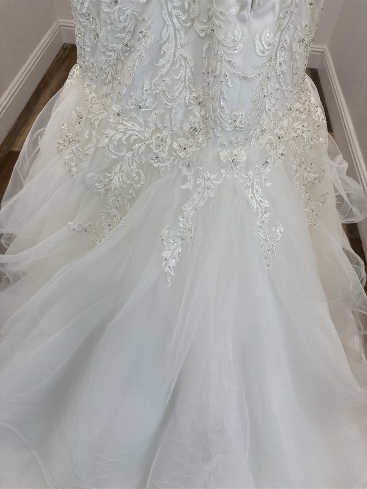 Wedding Dress Size 14 Off White Color