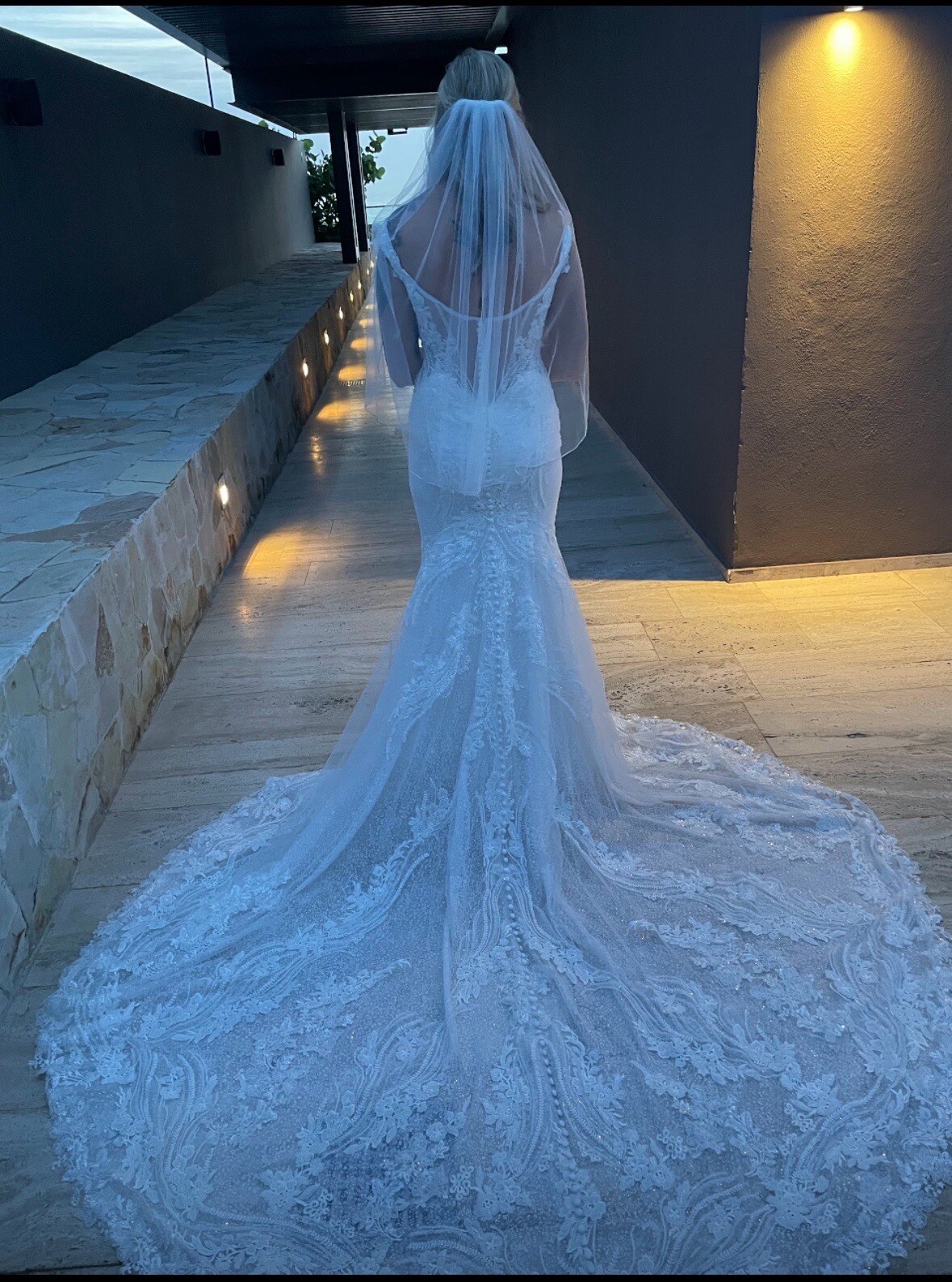 Martina Liana Design 1338. Size 8. Sleeves Altered To Wear Off The shoulder