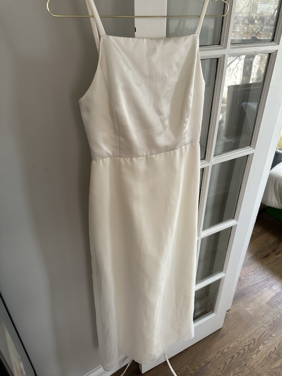Vera Wang Ivory Sleeveless Square Neck Sheath Full-Length Wedding Dress Size 12