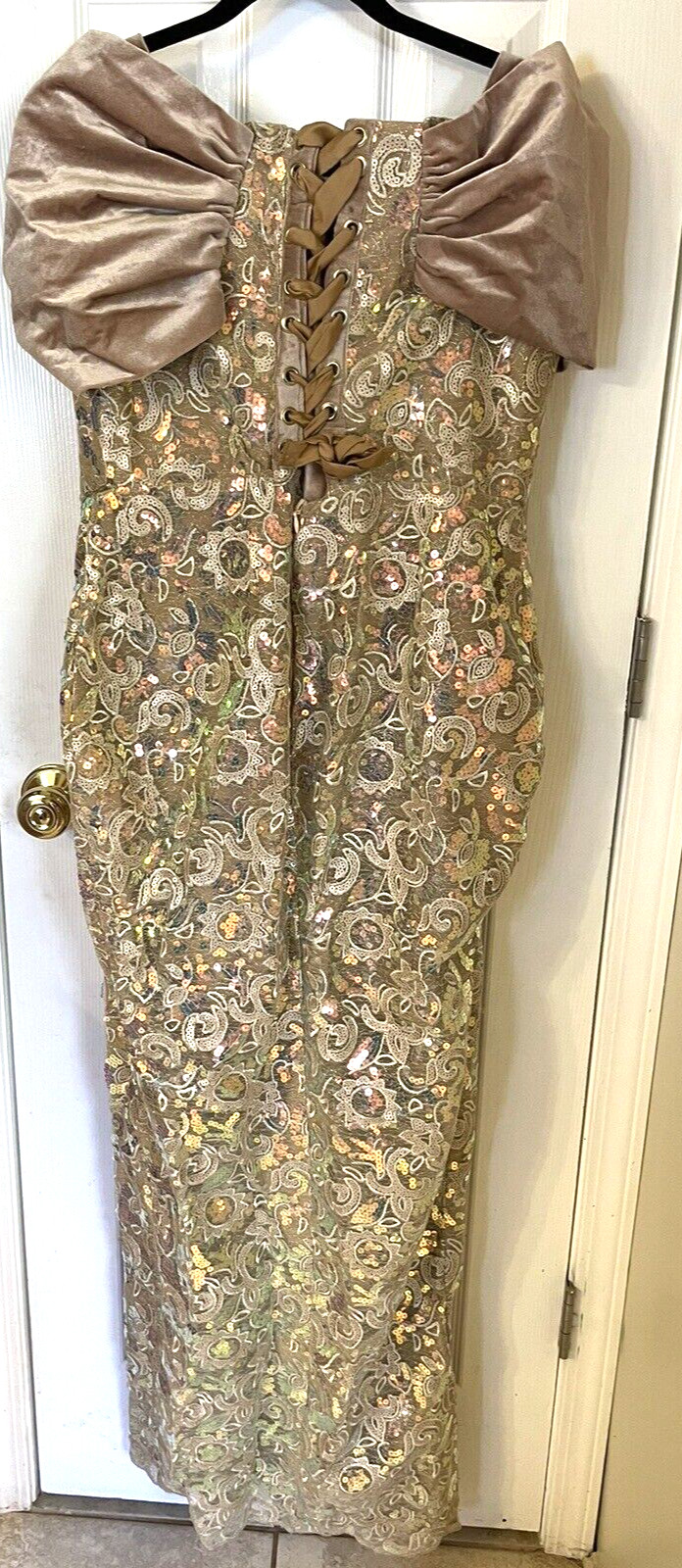 Homemade Sequin Long Gown Pre-Owned No Brand or size Measurement Below