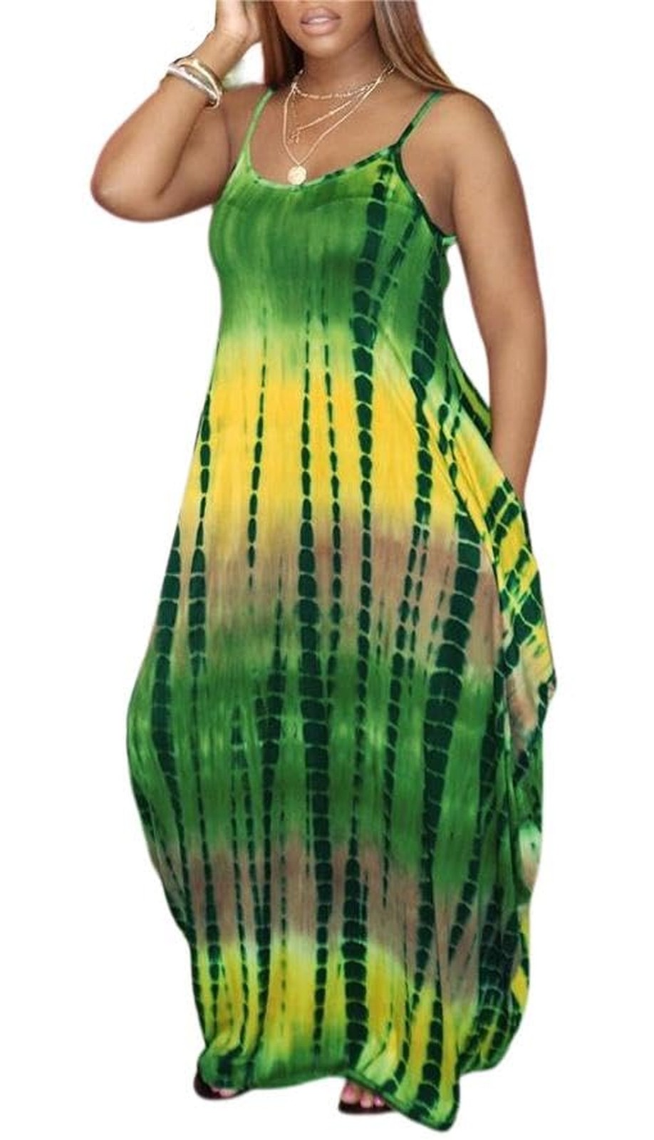 Summer Dresses for Women Spaghetti Strap Beach Floor Length Maxi Sundresses |…
