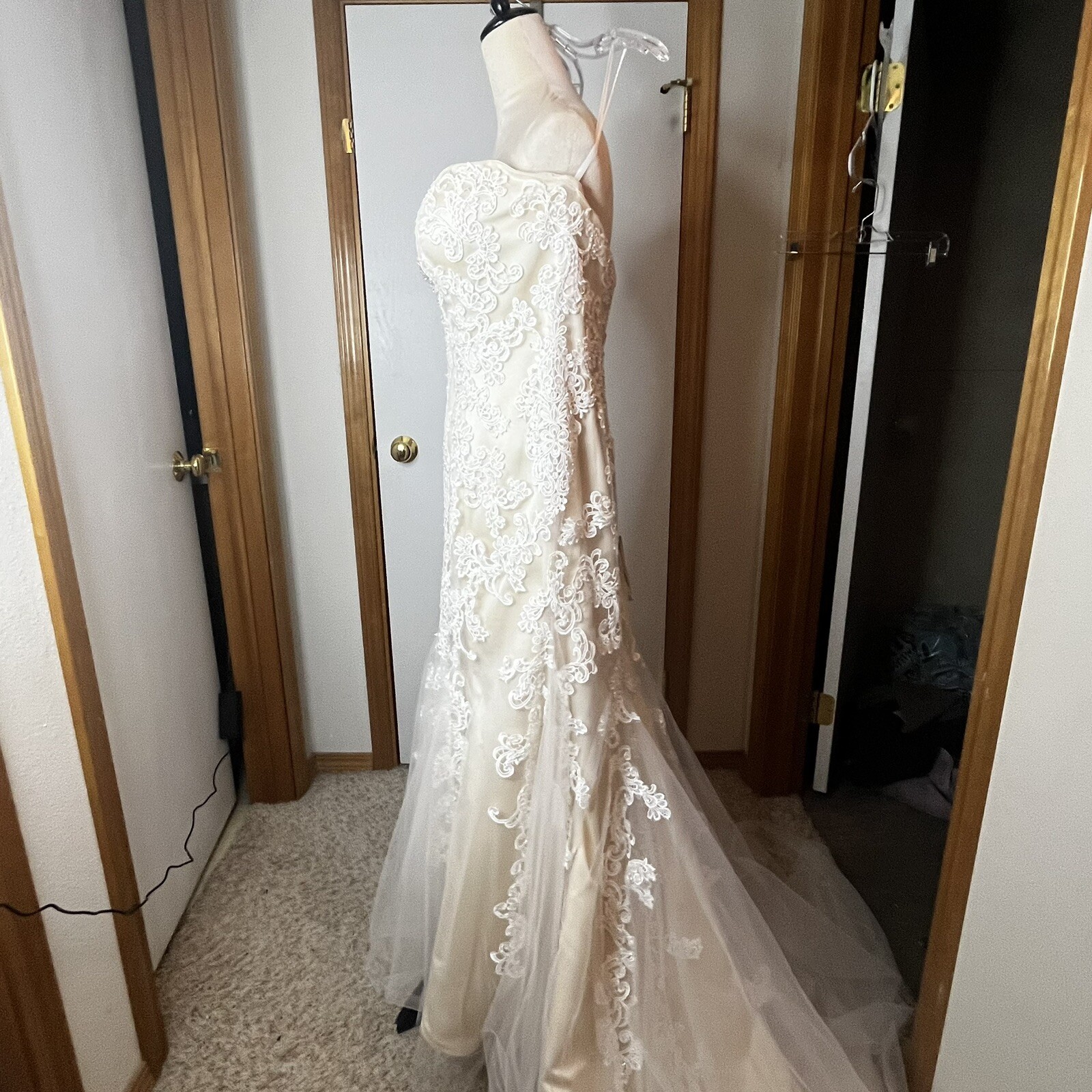 Casablanca Bridal Gown Lotus In Champagne / Ivory/ Silver Size 18 Style 2242