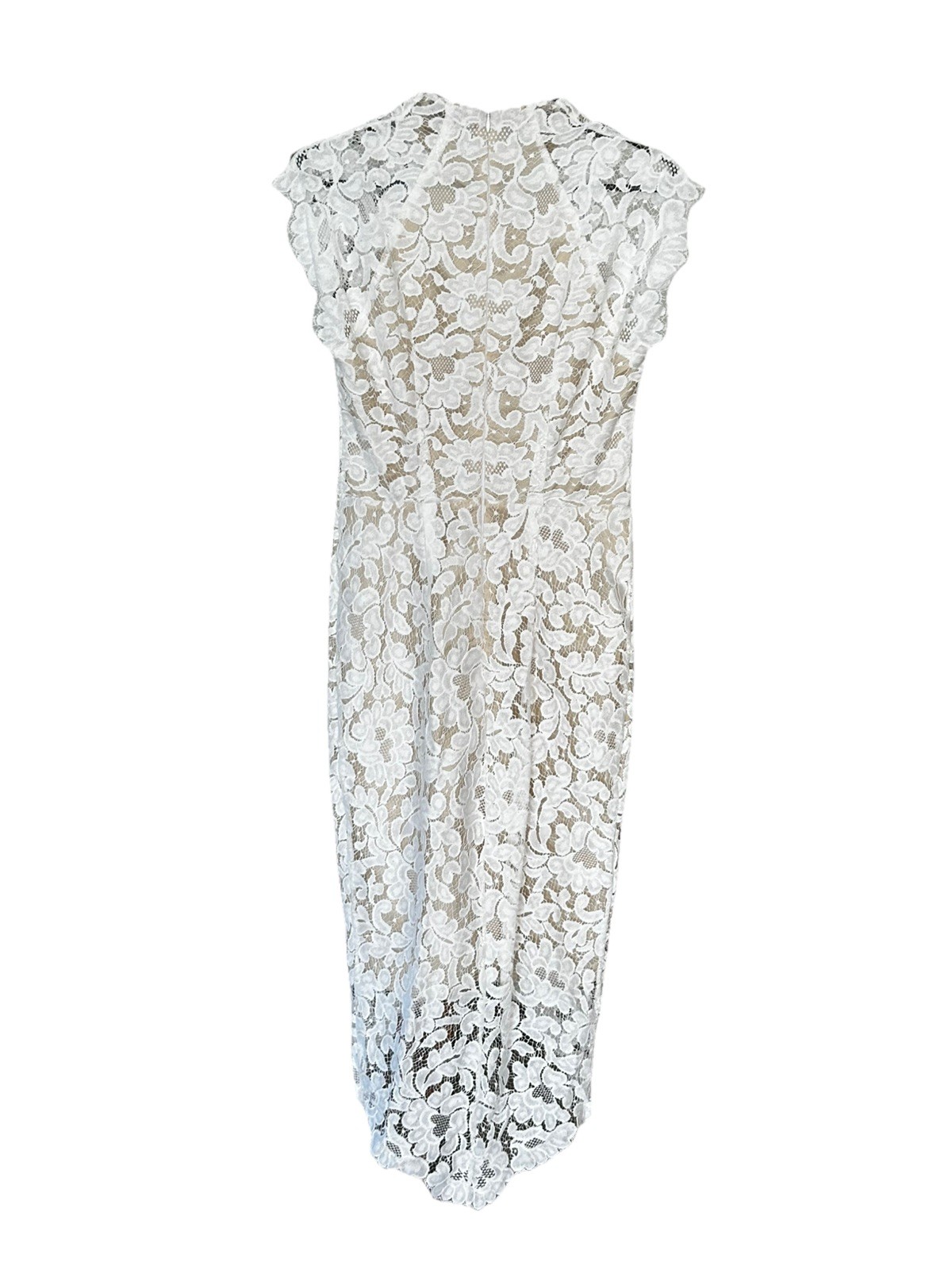 LOVER The Label Lace Midi Dress AU 8 Ivory Bridal Engagement Designer RRP $995