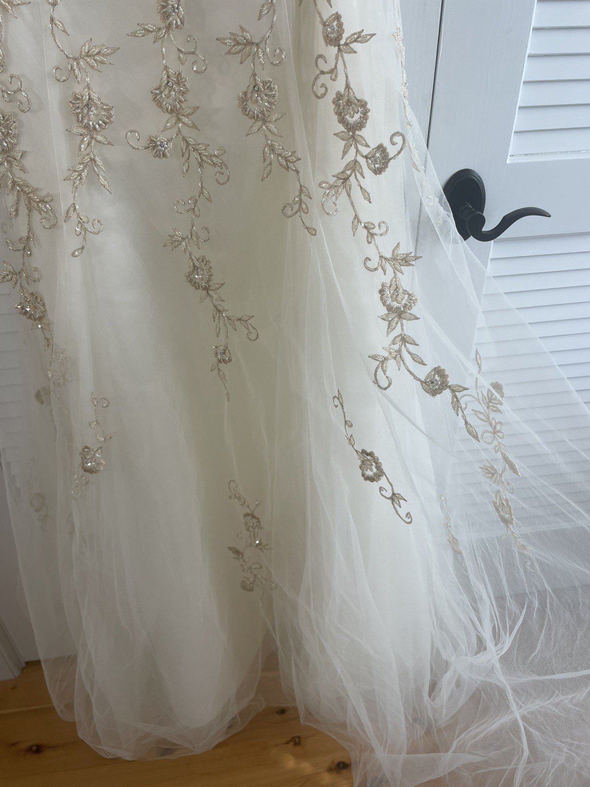 Wtoo Brides by Watters Strapless Ivory Embroidered Wedding Dress Gown Sz 10 NWT