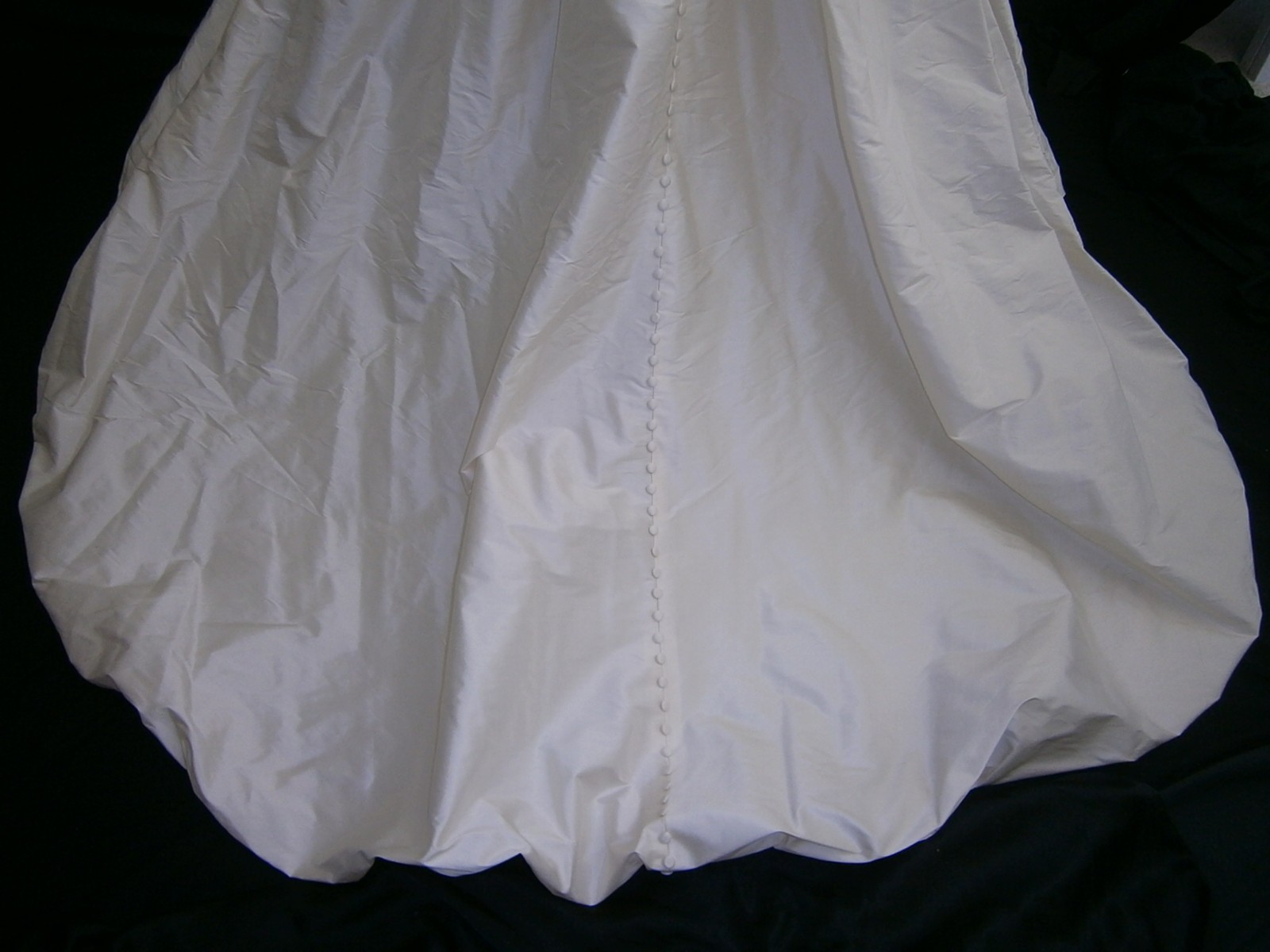 M V Couture Wedding Dress 10 Champagne Ivory Silk Mikado Lace Strapless NEW