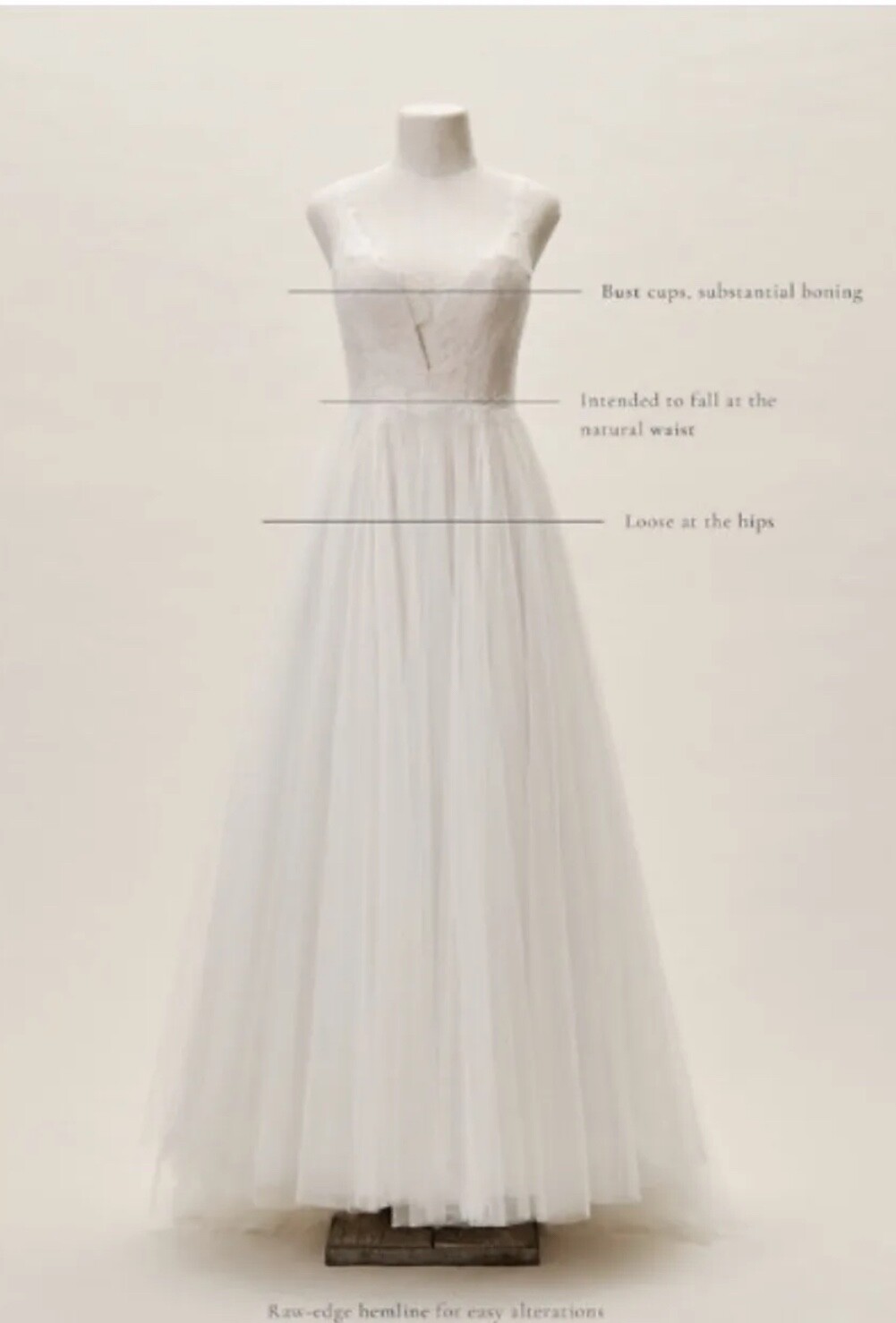 Wtoo by Watters Mercer Wedding Gown size 15 (16) BHLDN Plus Tulle NWT