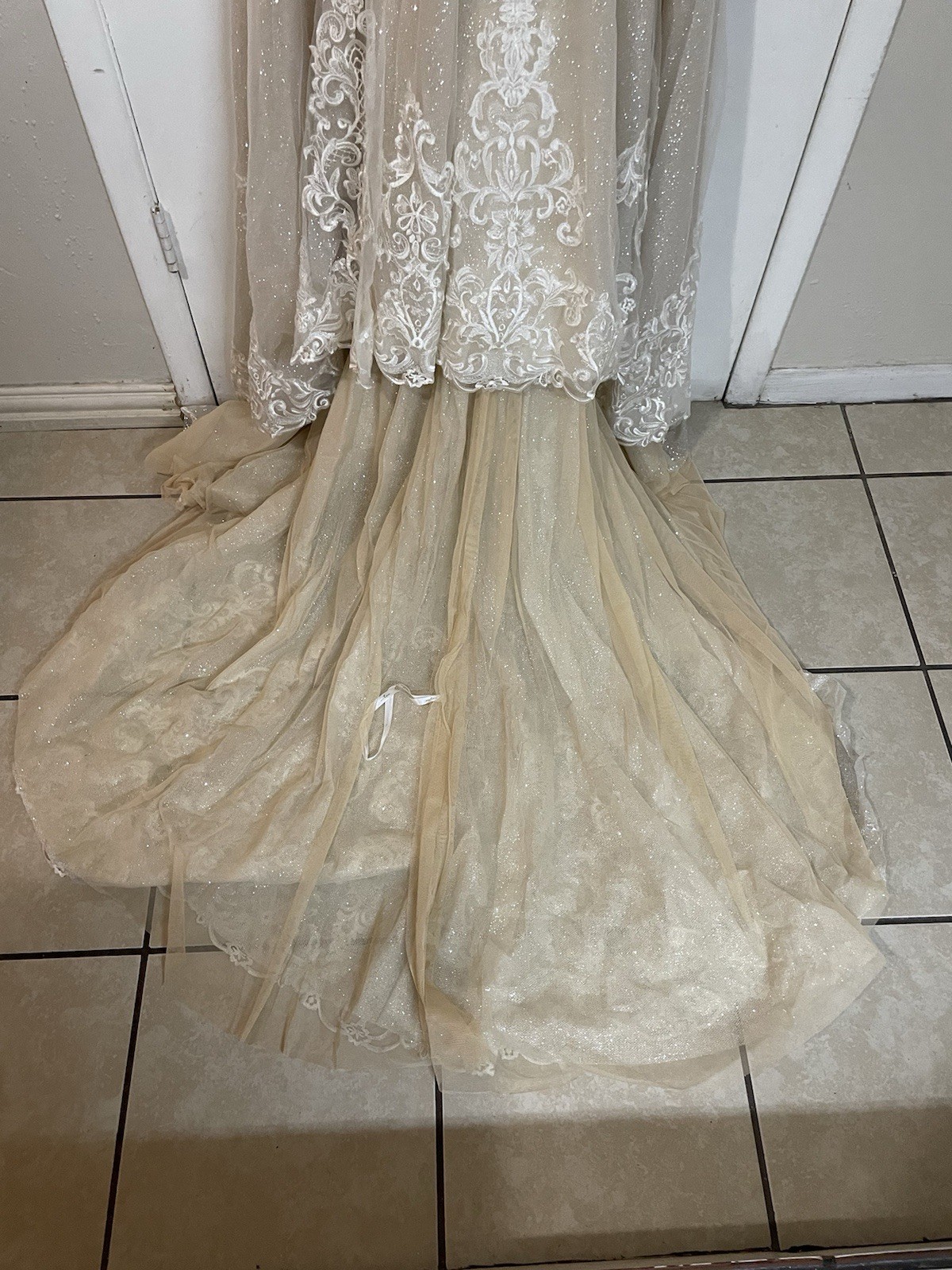 Impression Bridal Ashley And Justin Wedding Dress Ivory/Nude Size 12 Worn Once