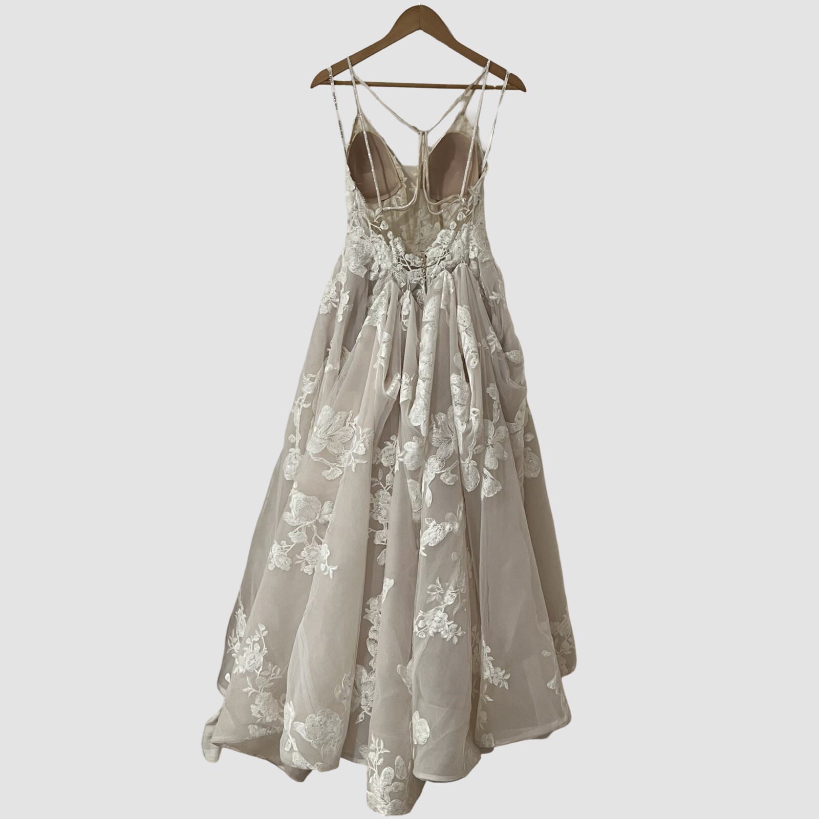 Martina Liana Romantic Boho Wedding Dress W/ Pockets 1110 ($2600) US 12