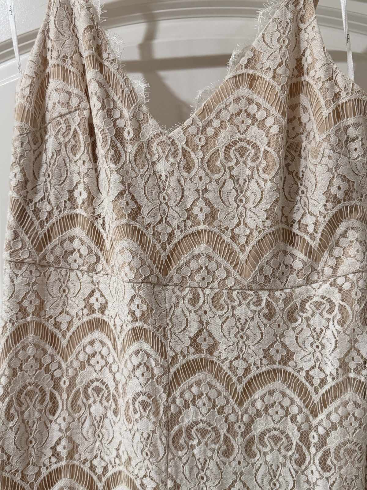 Like a Fairytale White Lace Maxi Dress | Romantic Boho Bridal Wedding Size L
