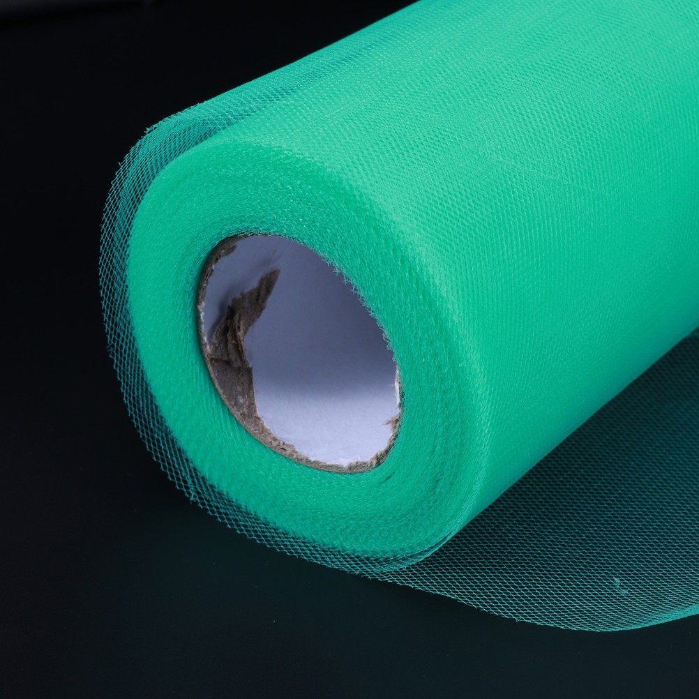 Wedding Decoration Tulle Roll 22m x 15cm Polyester Fabric Lake Green