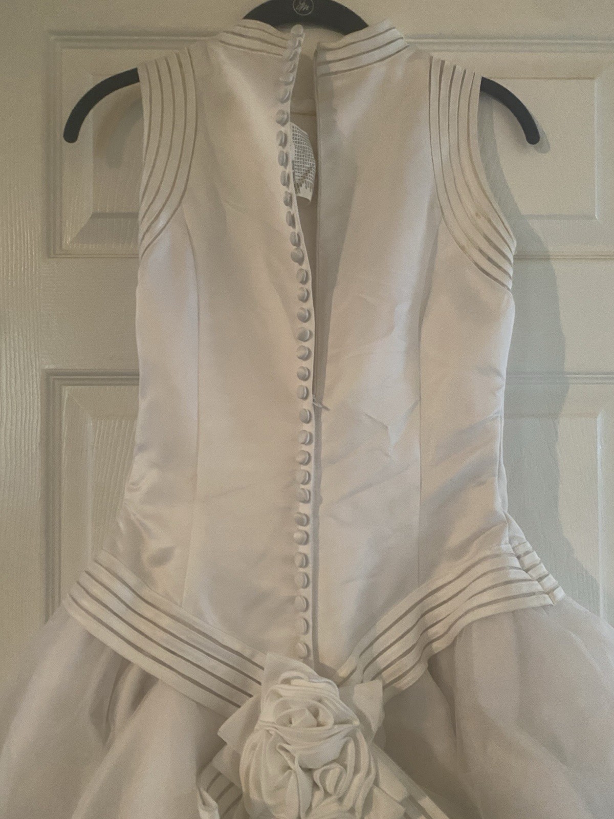 Y2K VTG Halter High Neck Wedding Dress By Forever Yours Size 8 Modern Simplicity