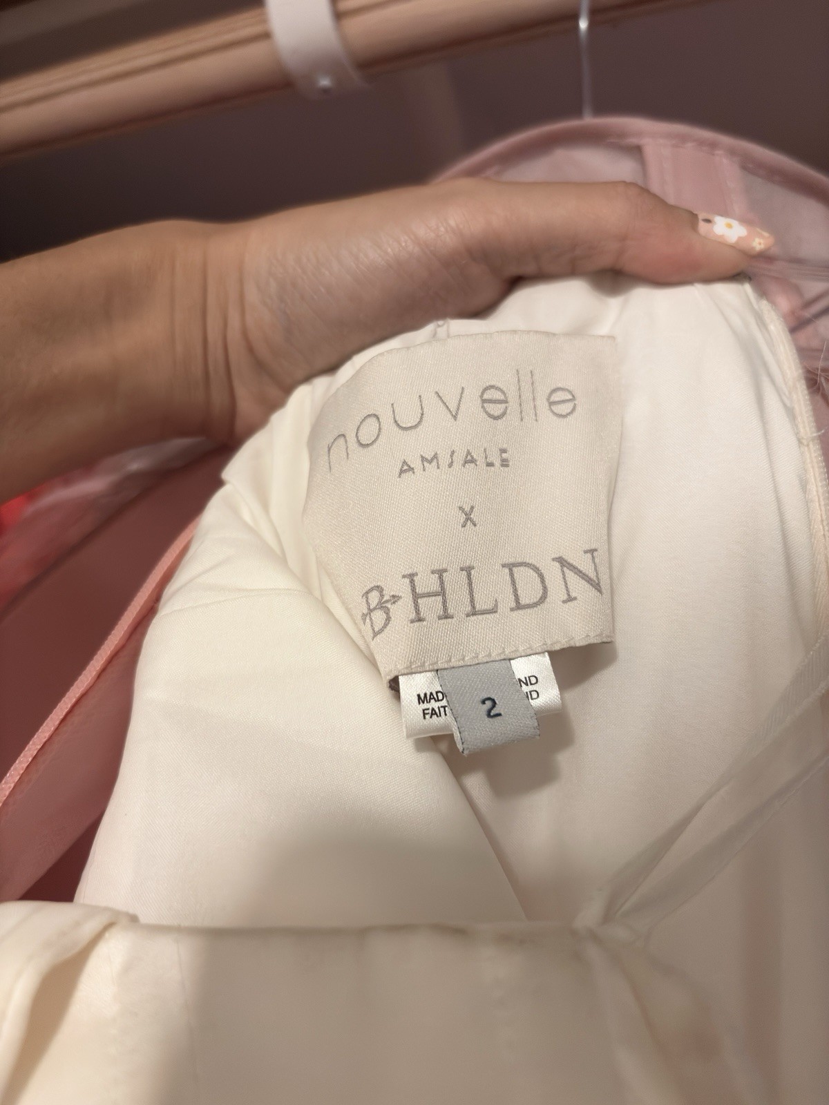 Nouvelle Amsale x BHLDN Ivory Square Neck Wedding Dress (Size 2; NWT Unaltered)