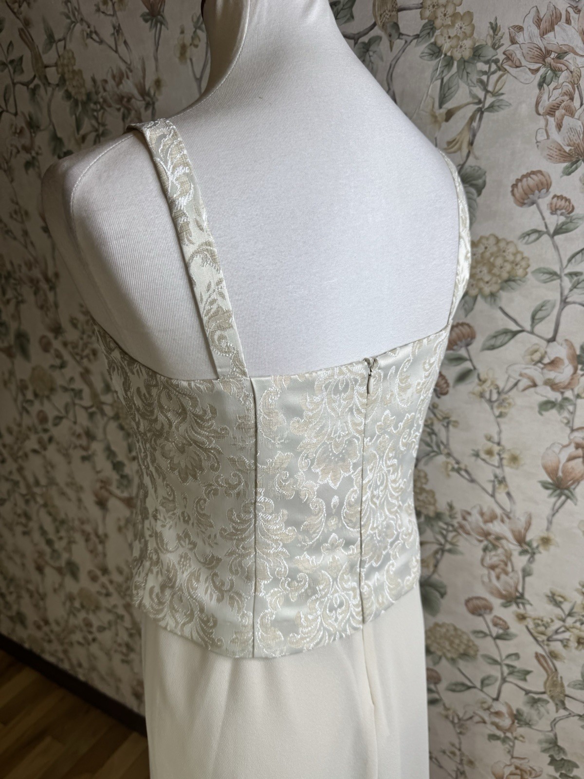 JESSICA HOWARD CREAM POLY LACE FORMAL MOTHER GOWN Size 6P WEDDING SPECIAL MAXI