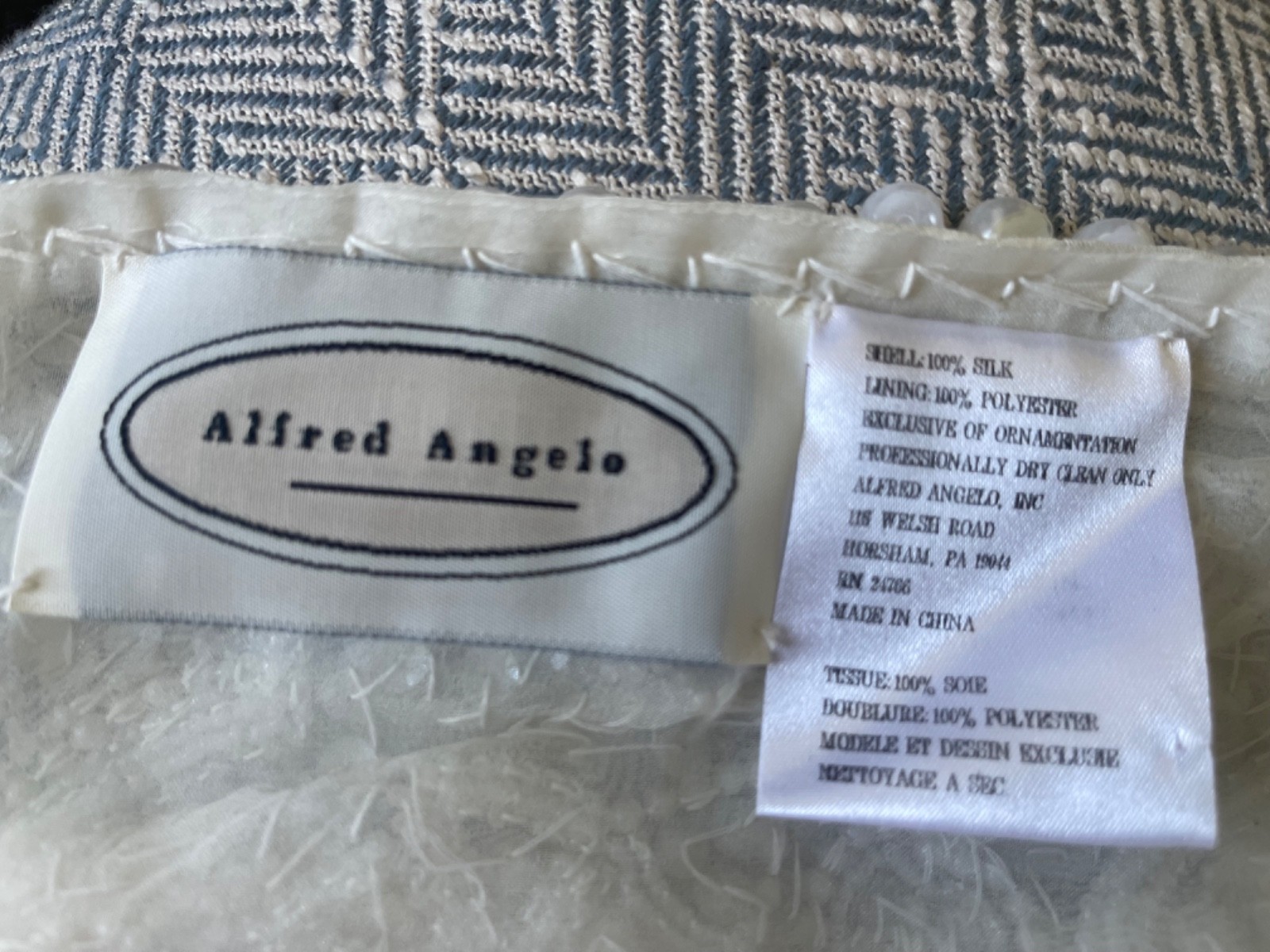 Vintage Beaded Alfred Angelo Wedding Gown Topper Bolero Jacket