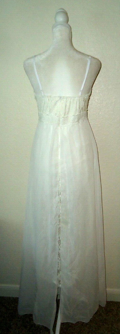 WEDDING Women’s Beach Romantic White Dress Sweatheart Chiffon With Lace Size-M