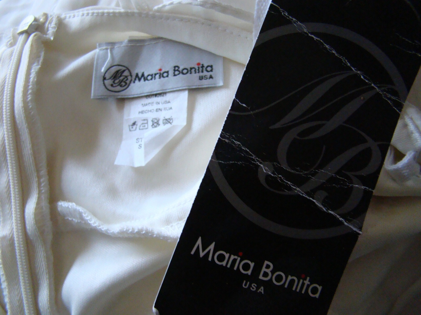 Maria Bonita Chiffon Spaghetti Strap Long Ball Gown sz. S USA NWT