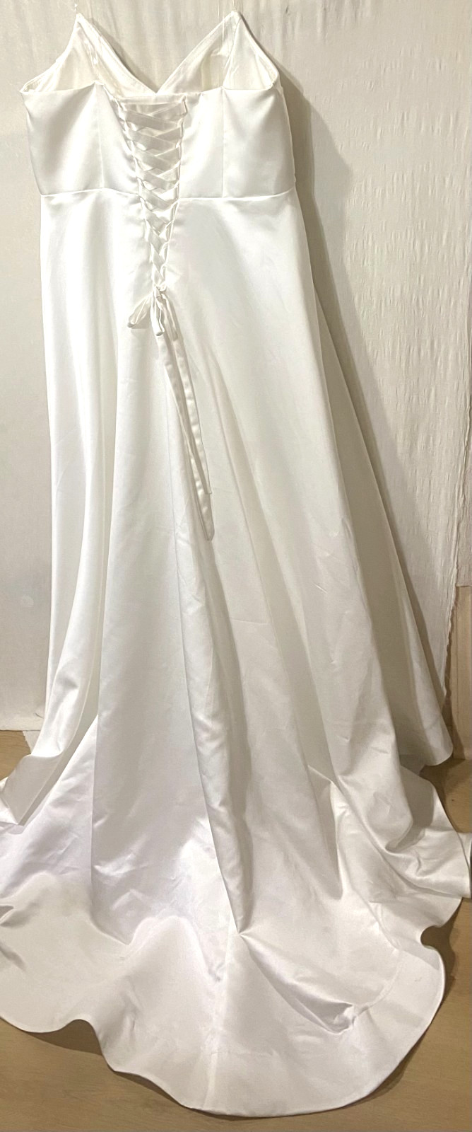Wedding Dress Brand NWOT Ruch V-Neckline Corset Back/Side Slit(Off White)-Sz 22W