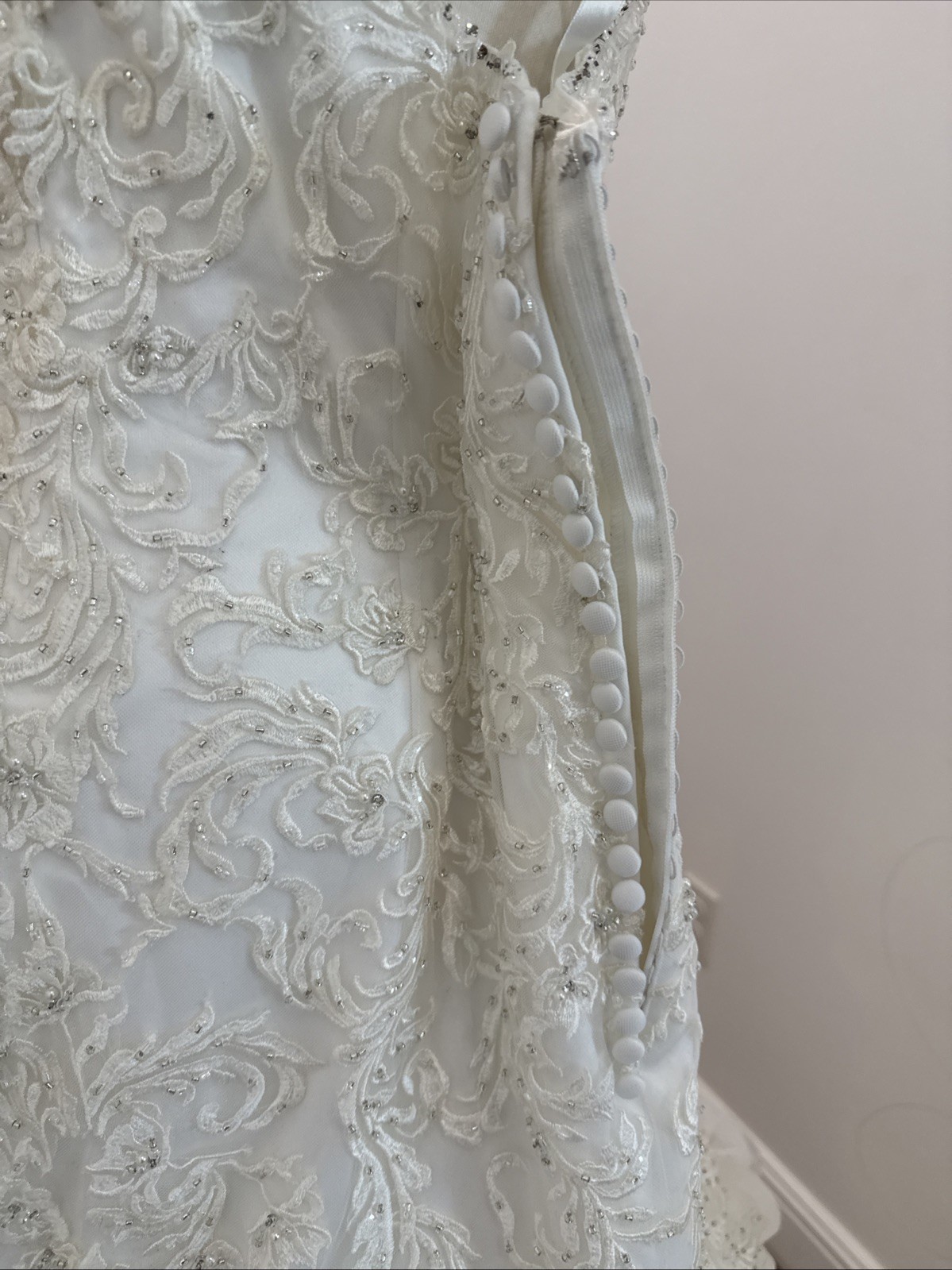 Wedding Dress Size 14 Off White Color