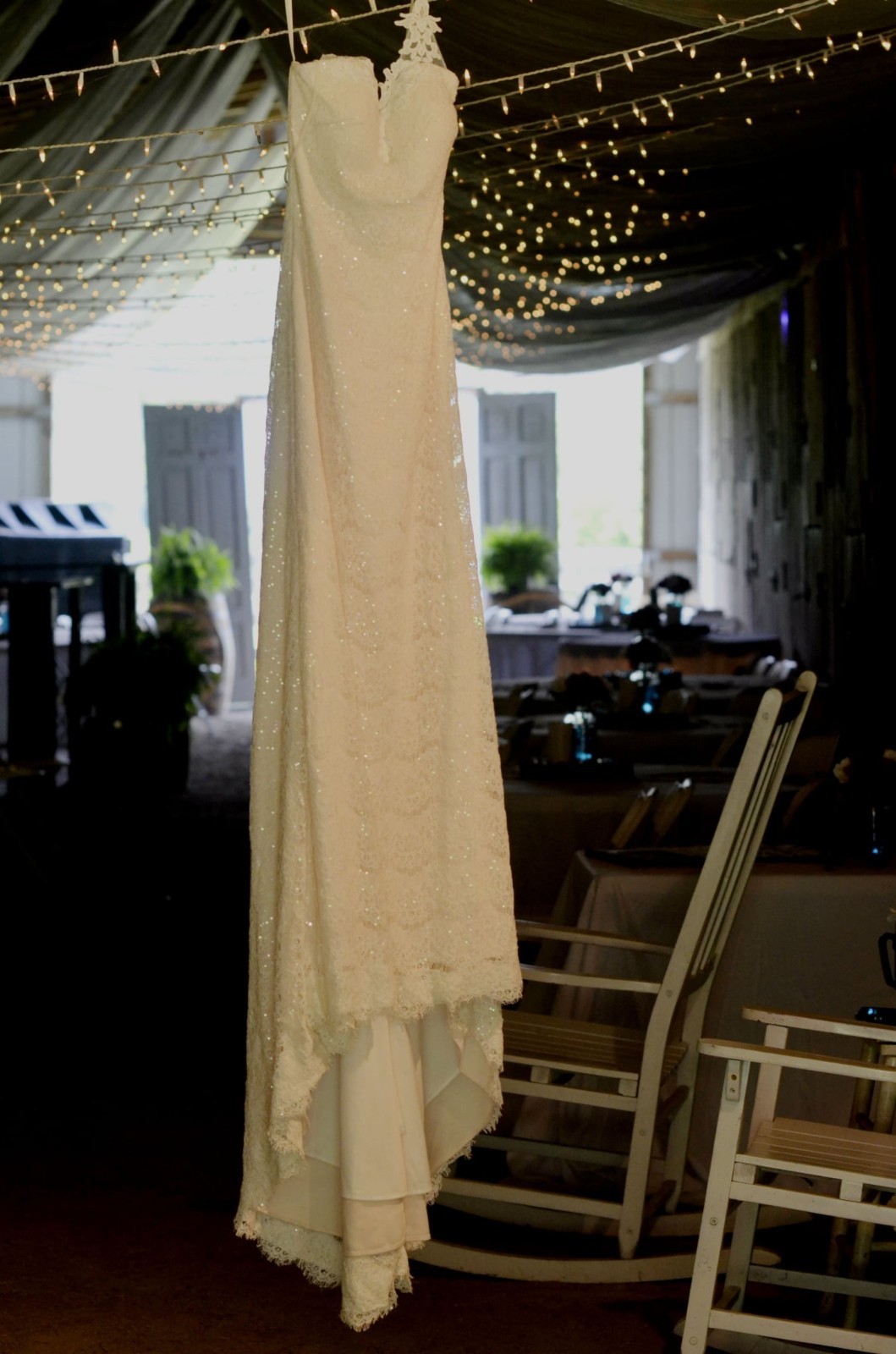 White Lace Wedding Dress Size 9