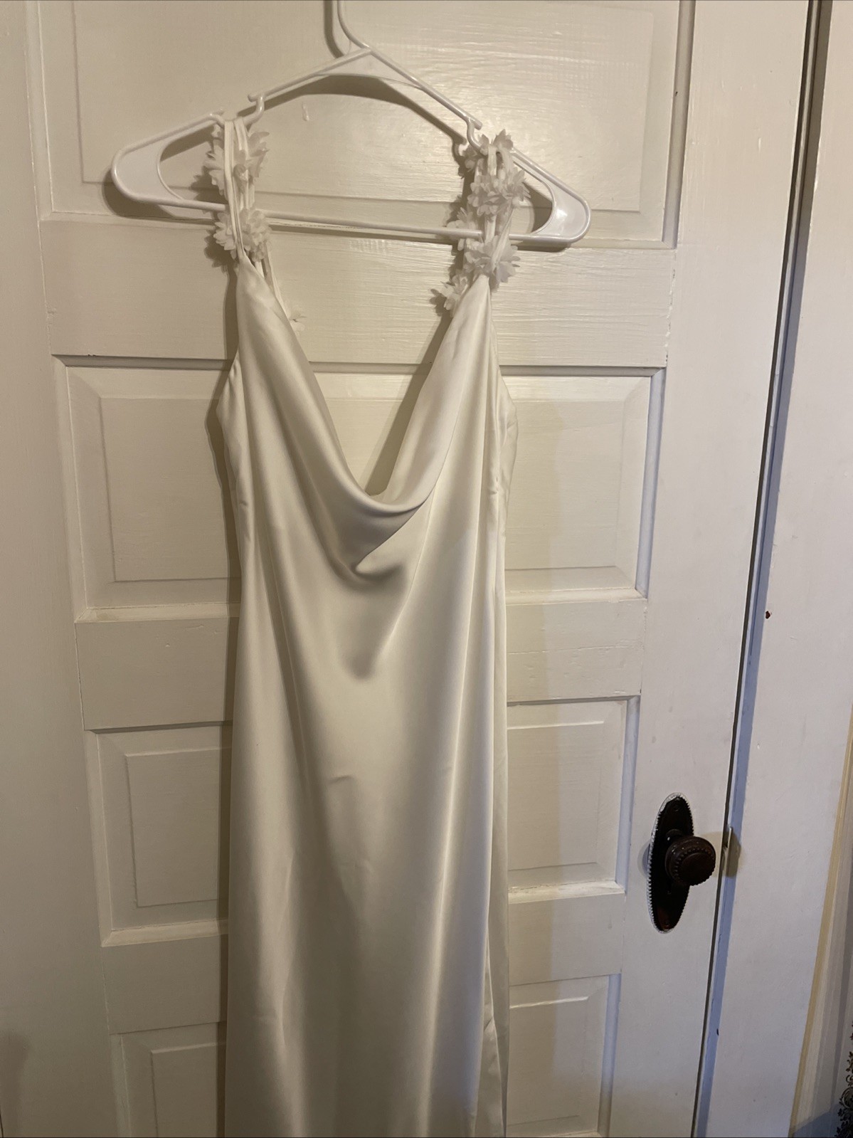 Long White Satin Dress XL NEW Wedding Formal Beach Altar’d State