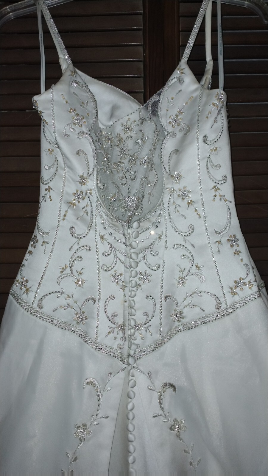 JASMINE HAUTE COUTURE BEADED RHINESTONE WEDDING DRESS BUTTON EXCELLENT PRICE!