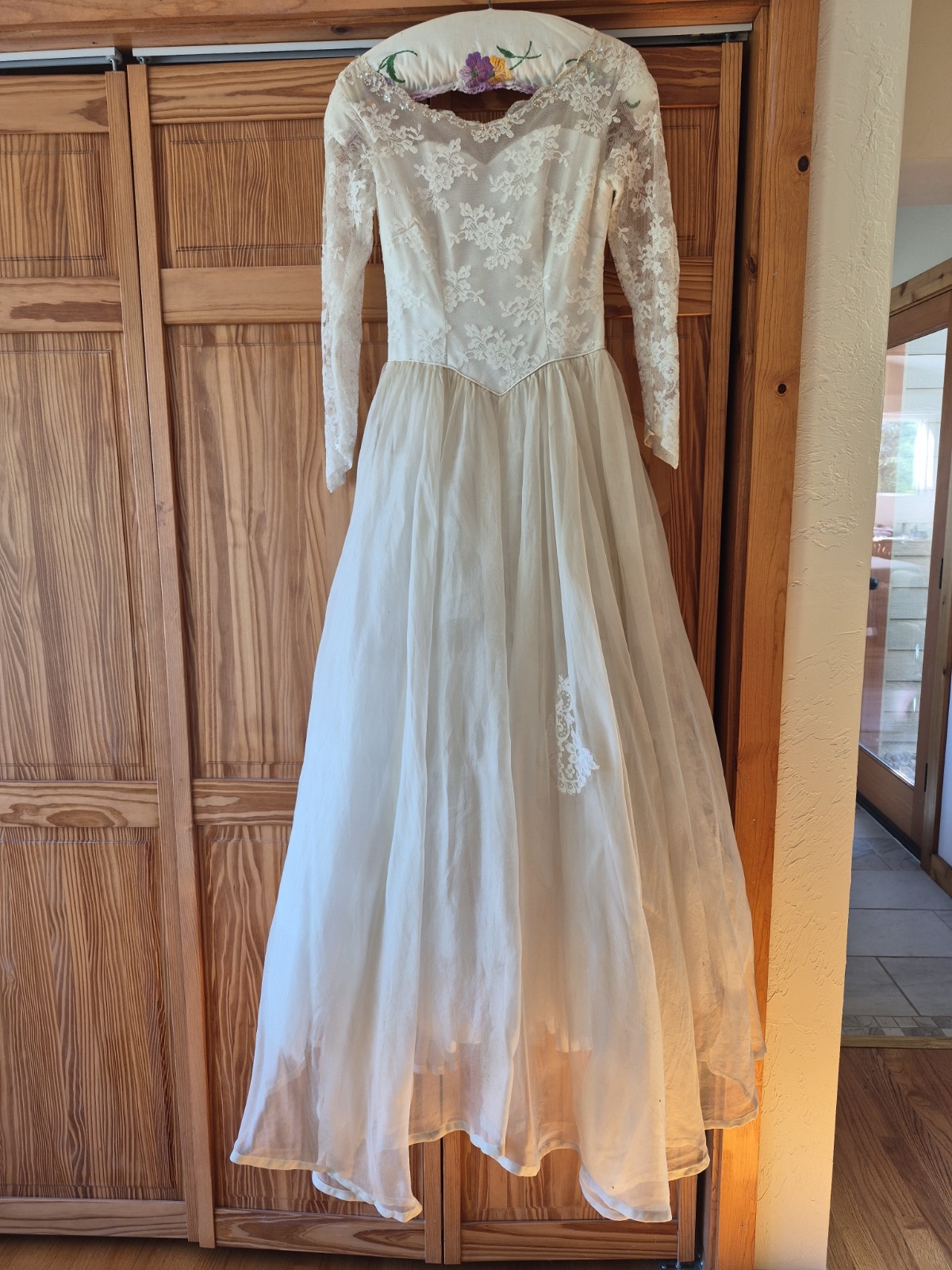 1950’s Boho Wedding Dress Butter Cream Fairytale Bridal Dress