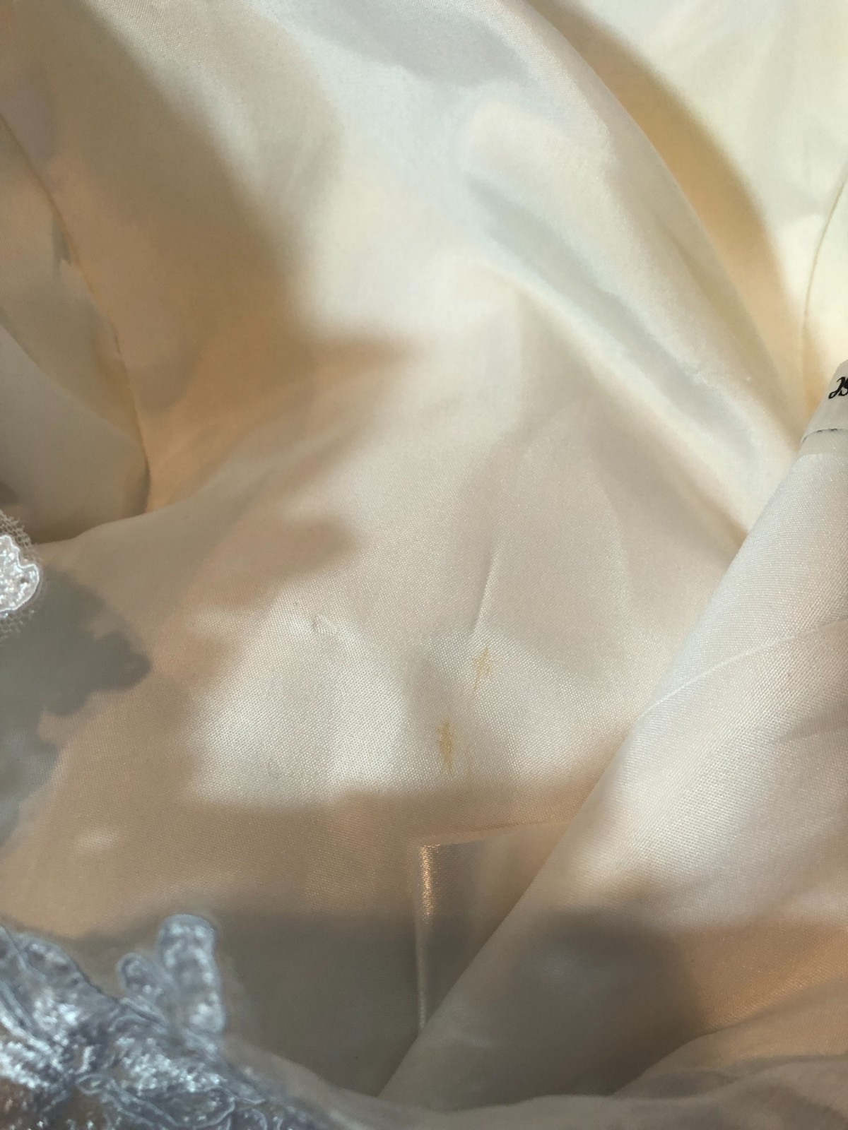 NWT JJ’s House Sz 6 WHITE Wedding Formal Sleeveless Dress 34.50″ Bust LIGHT SPOT