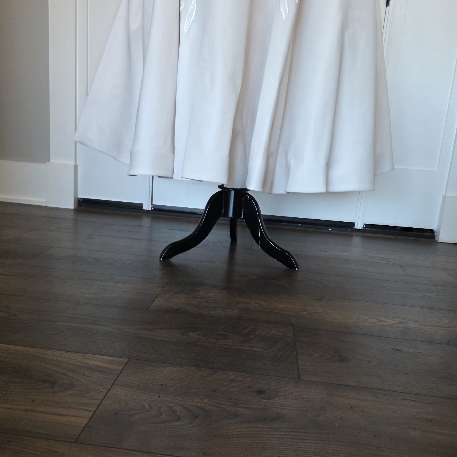 Justin Alexander Sample Tea Length Wedding Dress D1000PS Strapless Sz 22