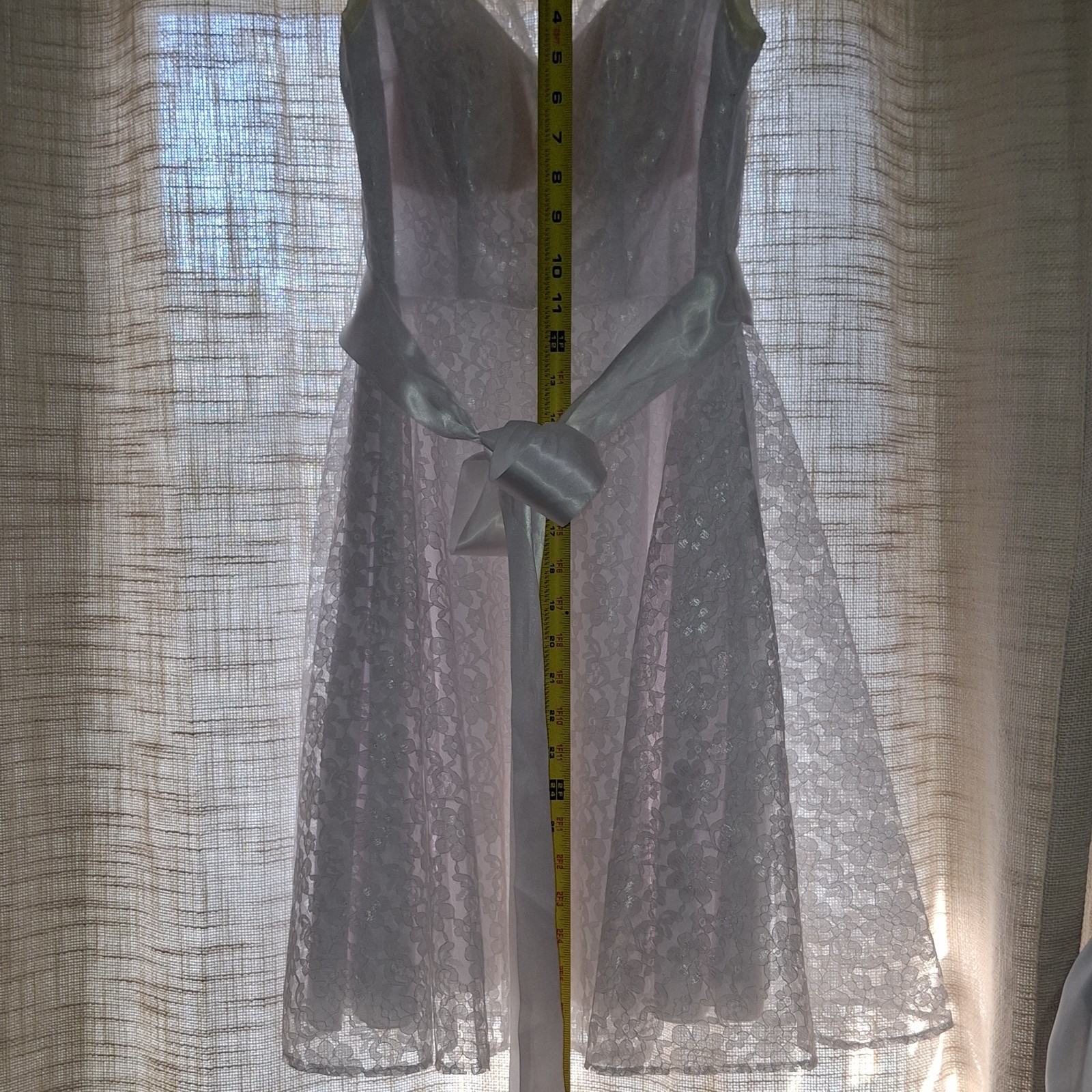 XS Lace Wedding Formal Cocktail Confirmation Homecoming Dress White w Ivory Trim