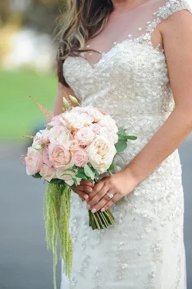 Liancarlo 5885 Wedding Dress 10 Champagne Floral Embroidery Illusion USA $6,985