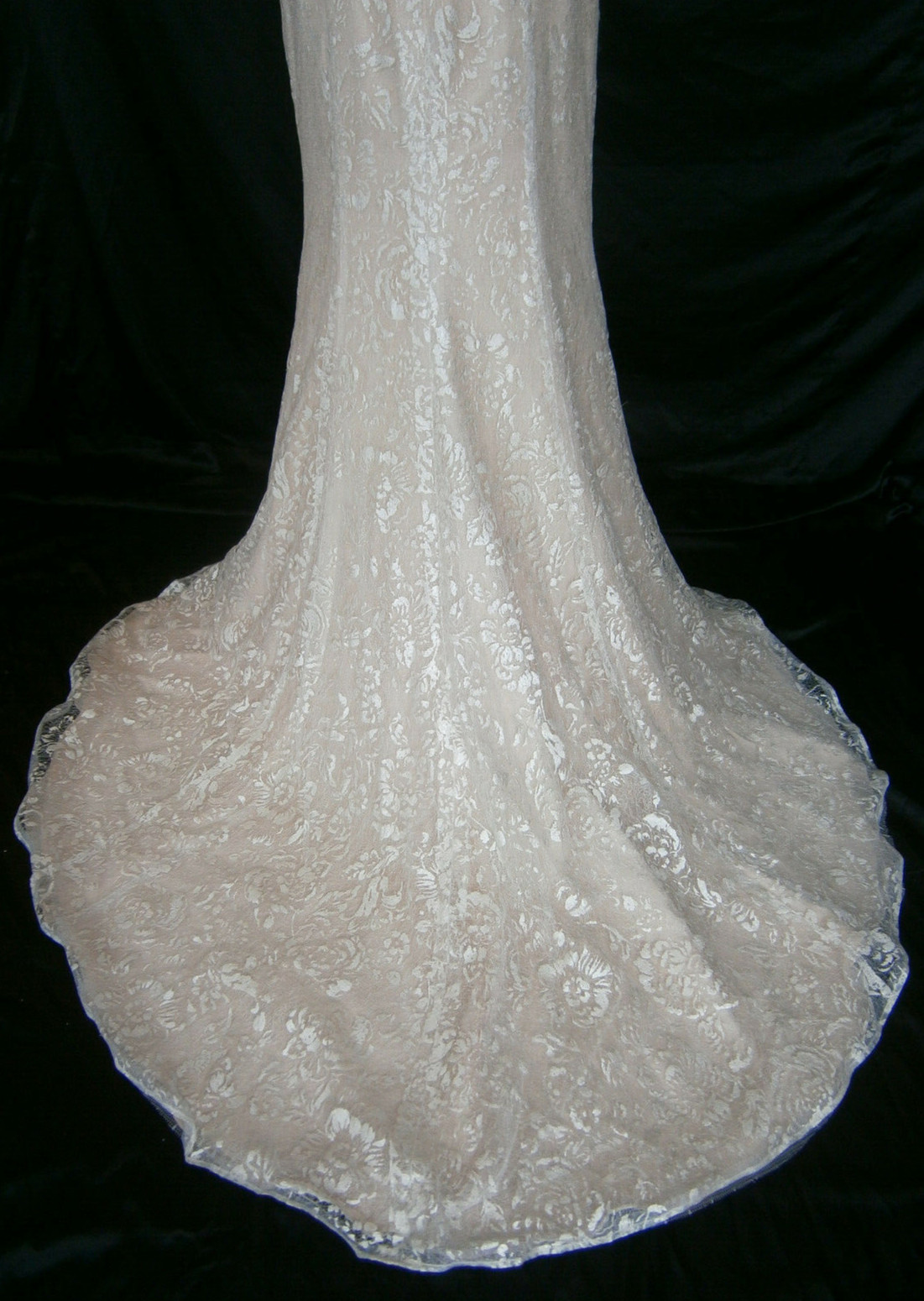 Robert Bullock Faith 6 8 10 Ivory Lace Wedding Dress Nude Lining Train $5,515