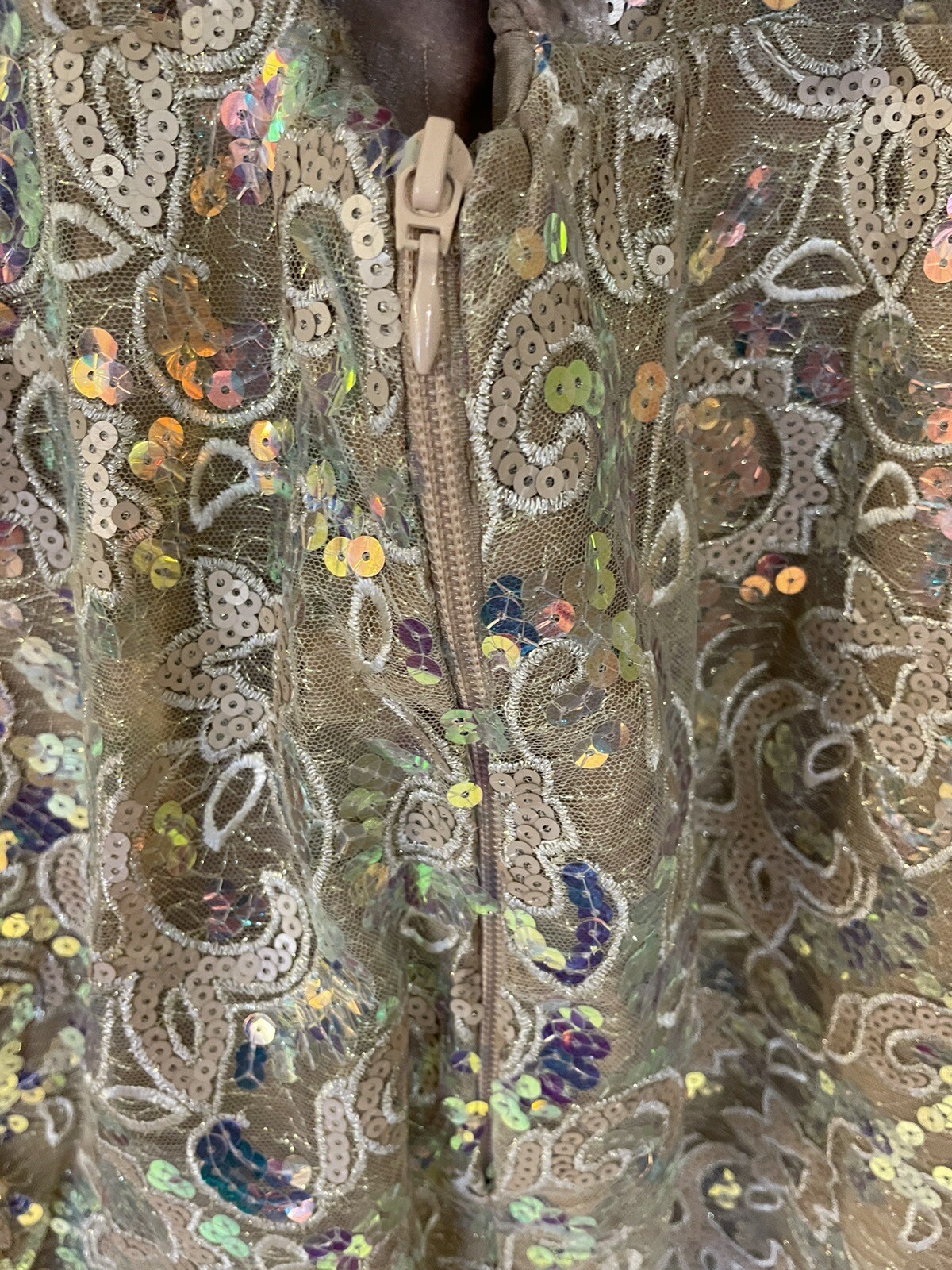 Homemade Sequin Long Gown Pre-Owned No Brand or size Measurement Below