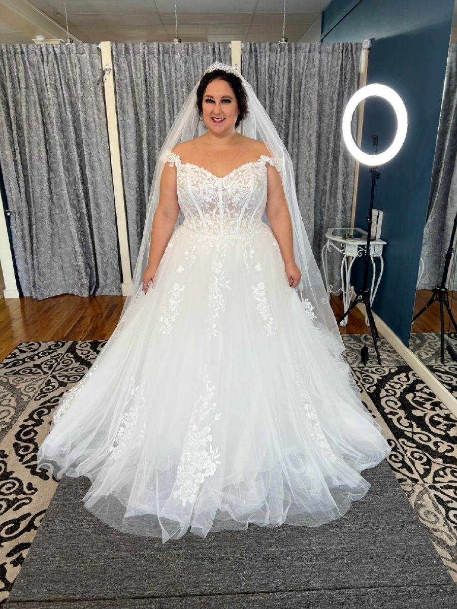 Plus Size Wedding Dresses Off The Shoulder Lace Applique Classic Bridal Gowns