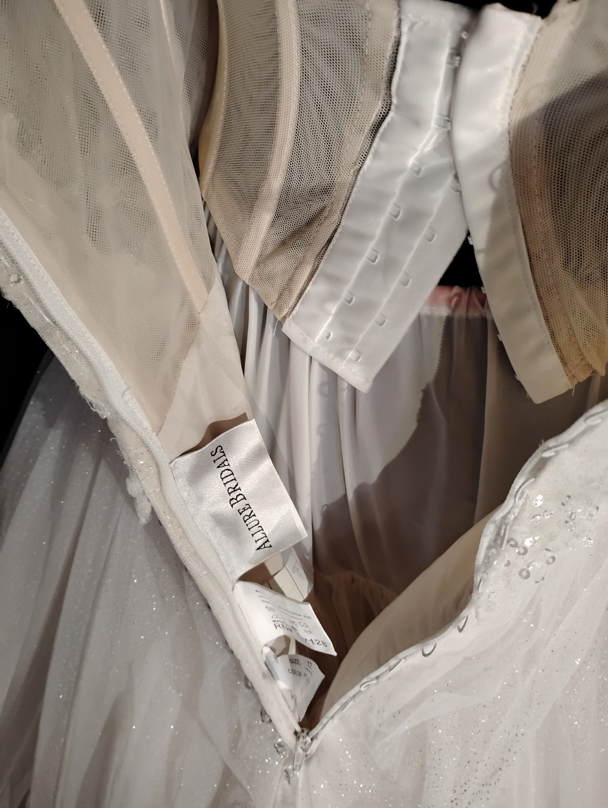 Allure Couture Style 9777 Sz 12 Sopsticated Shimmer Princess Wedding Gown