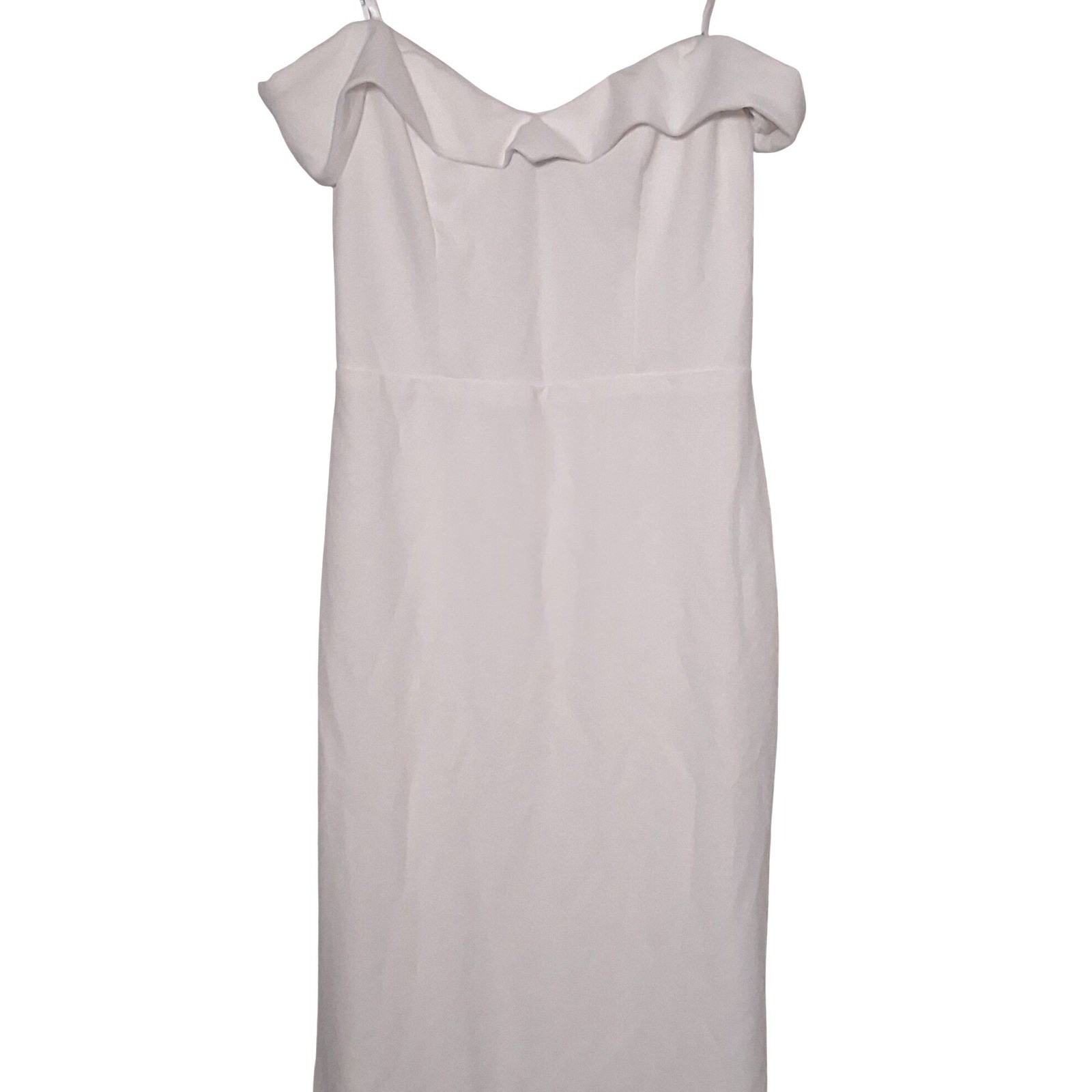 NWT Lulus Arienne White Off-the-Shoulder Mermaid Maxi Wedding Dress XS Elegant