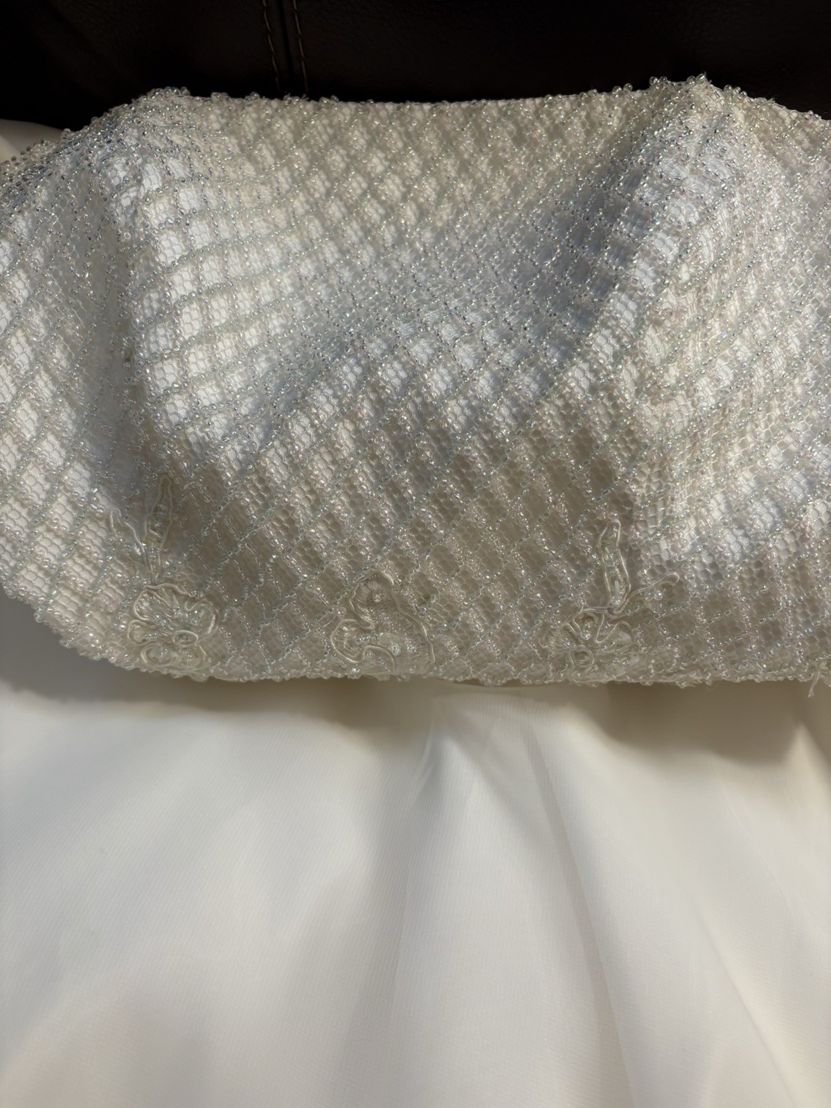 Stunning Bridal Gown W Beautiful Beaded Bodice, Strapless/never Worn Style, S 6